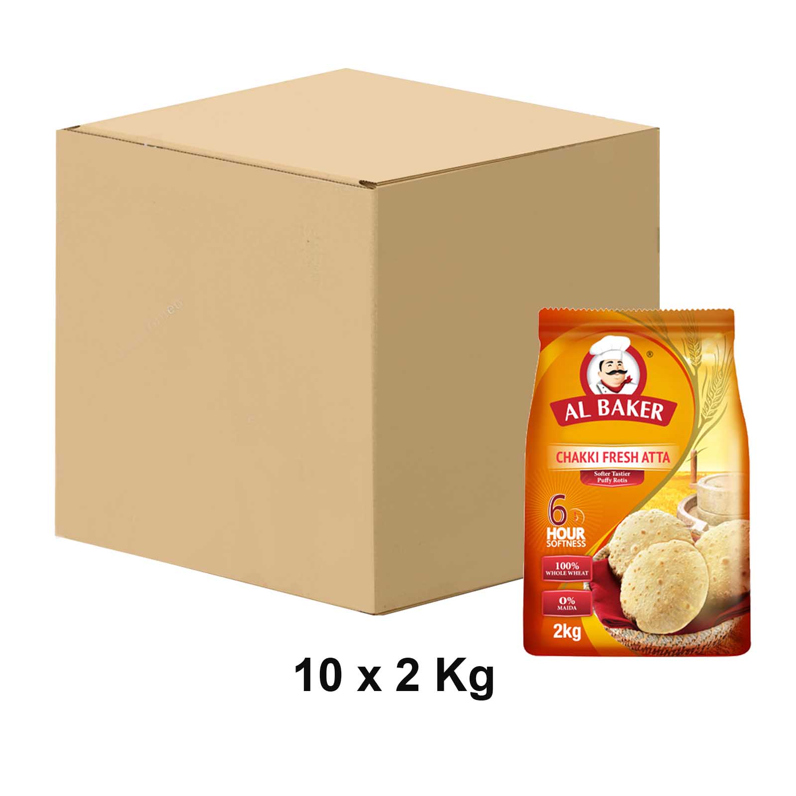 FLOUR CHAKKI ATTA AL BAKER ( 10 X 2 KG )