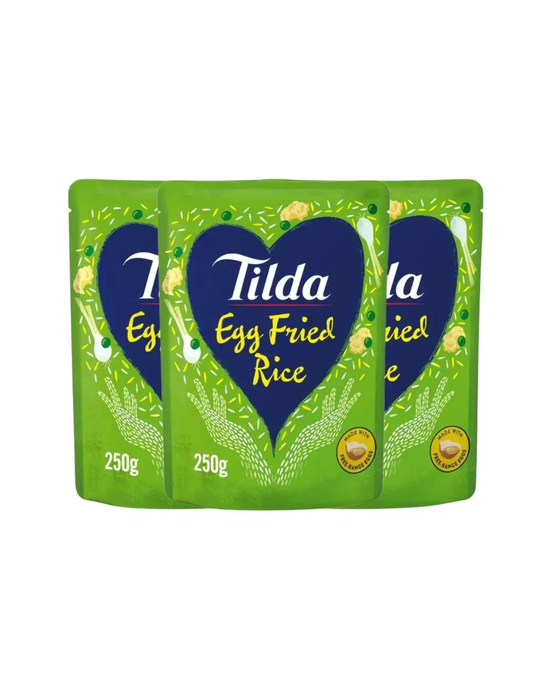  Tilda Microwave Basmati Rice Egg Fried 3 X 250 g