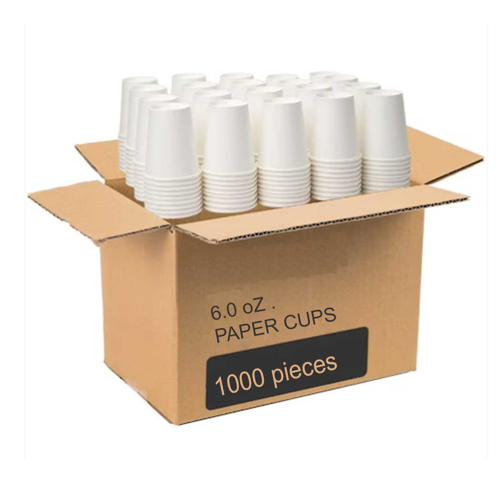 DISPOSABLE PAPER CUP 6 OZ ( 20 X 50 PCS )