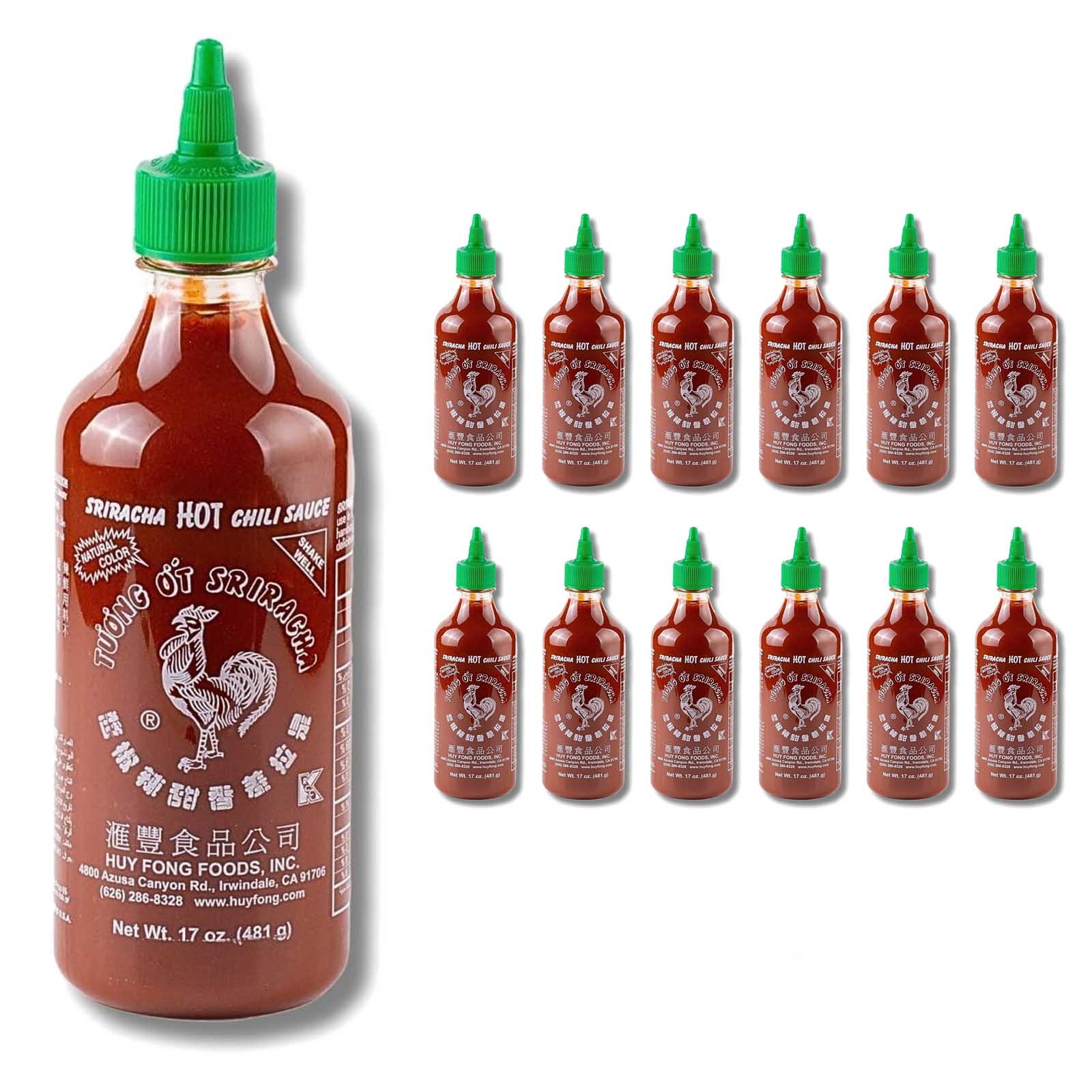 SAUCE HOT SRIRACHA HUY FONG ( 12 X 481 gm )