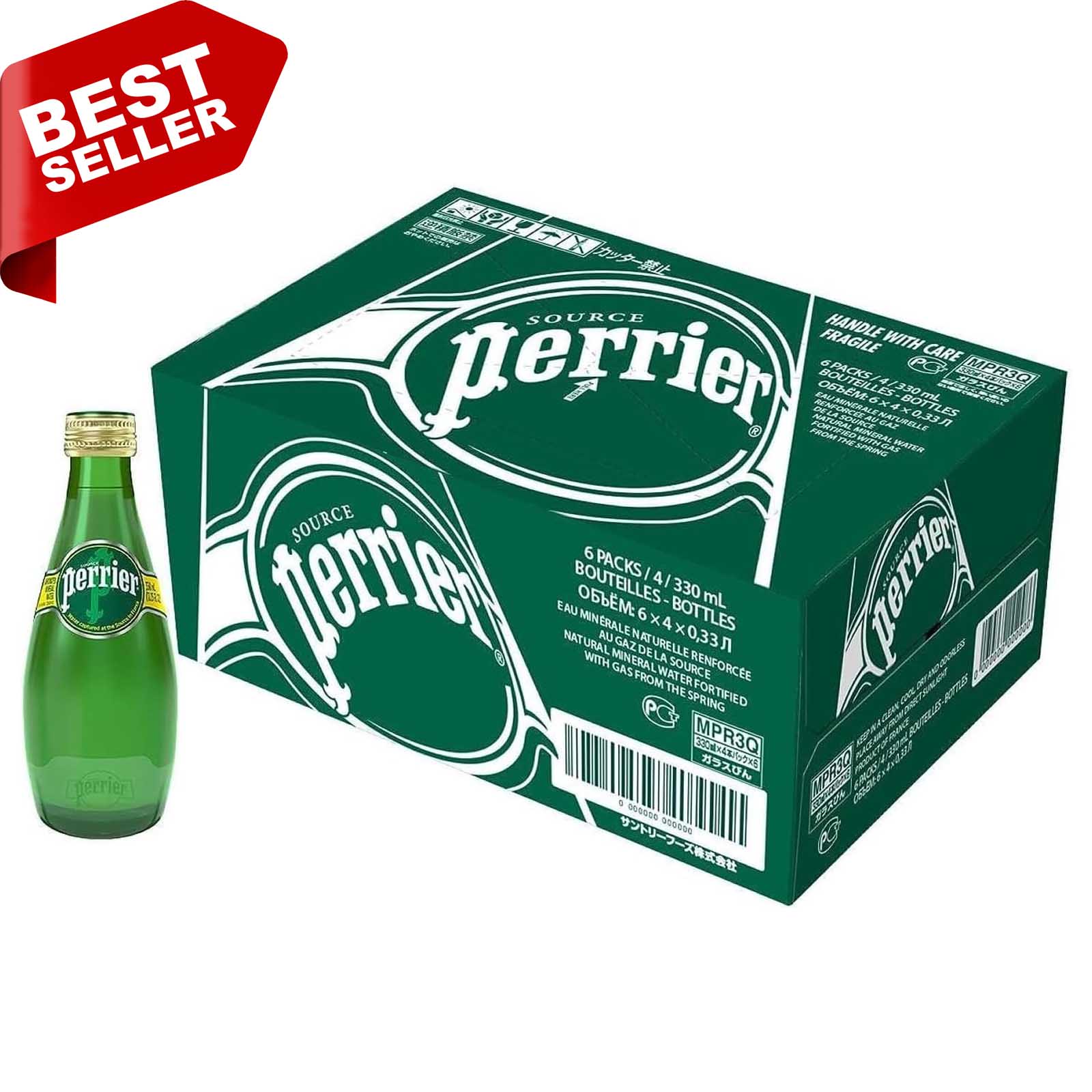 WATER SPARKLING NATURAL PERRIER ( 24 x 330 ml )