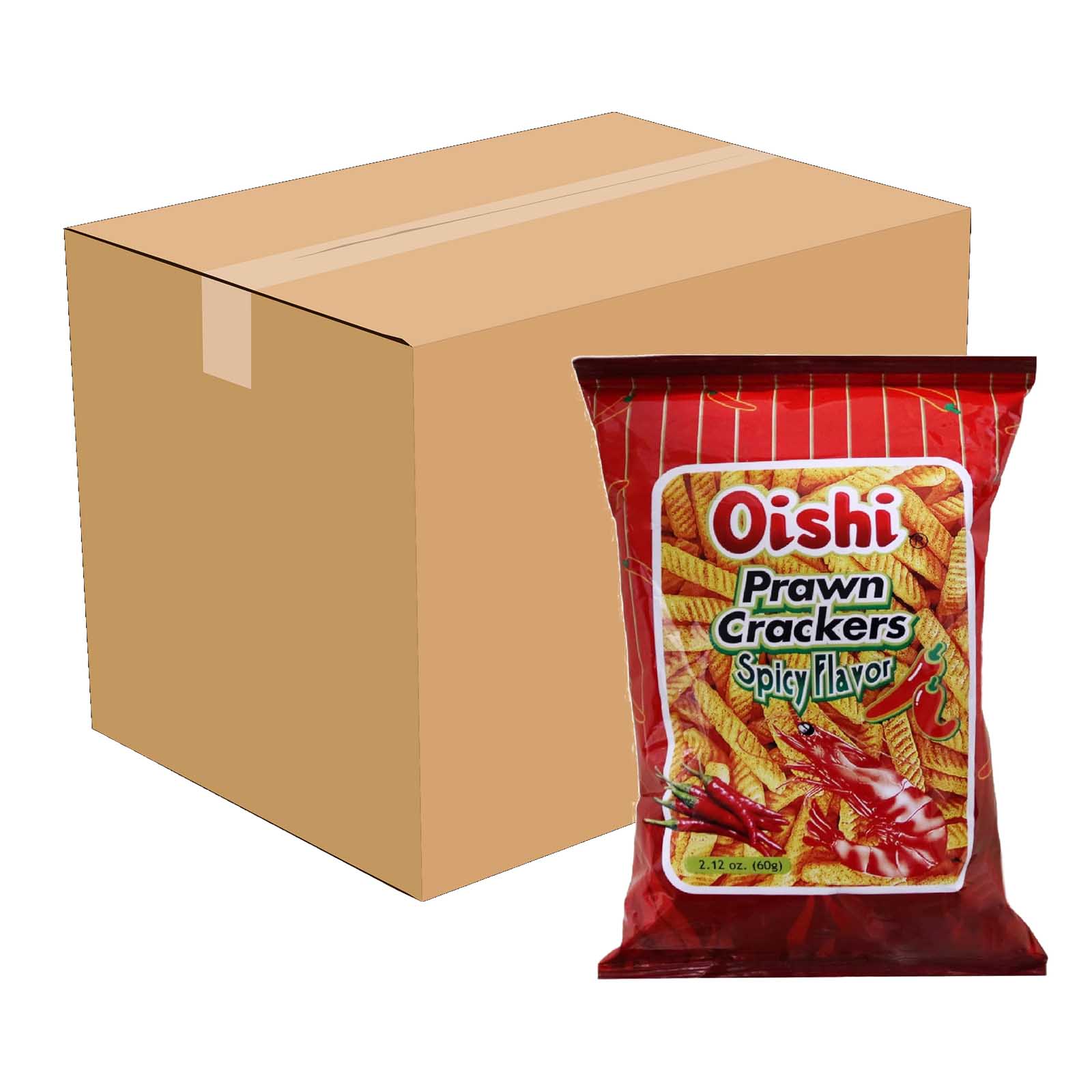 CRACKERS PRAWN SPICY OISHI ( 50 X 60 gm )