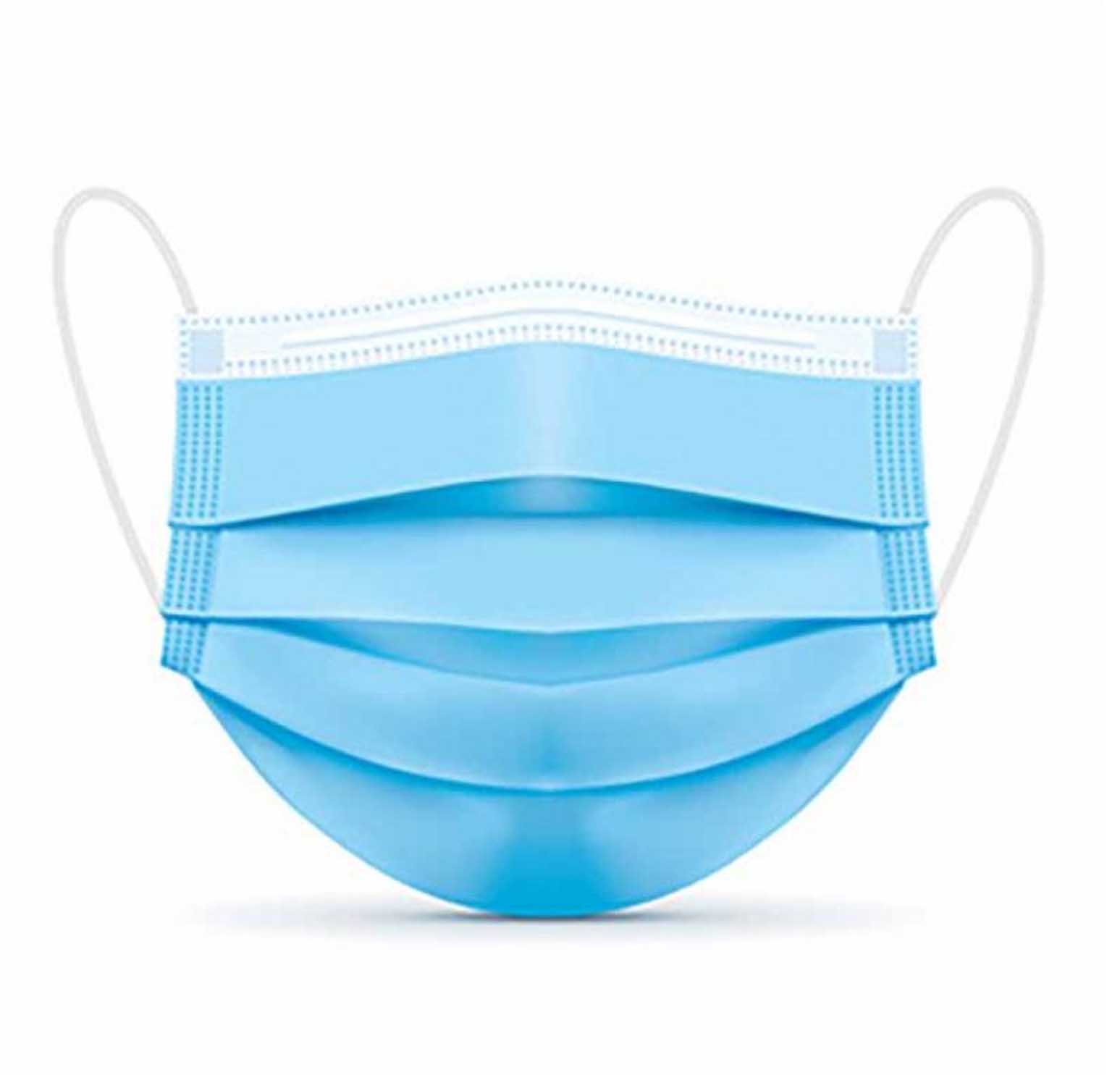 FACE MASK BLUE DISPOSABLE 3 PLY MEDICAL UAE ( 10 X 50 PCS )