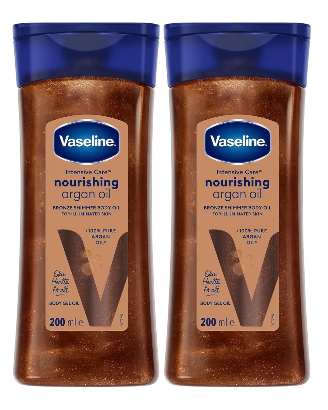 BODY GEL OIL NOURISHING ARGAN VASELINE ( 2 X 200 ML )