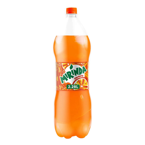 CARBONATED SOFT DRINK PLASTIC BOTTLE ORANGE MIRINDA ( 2.28 LTR )