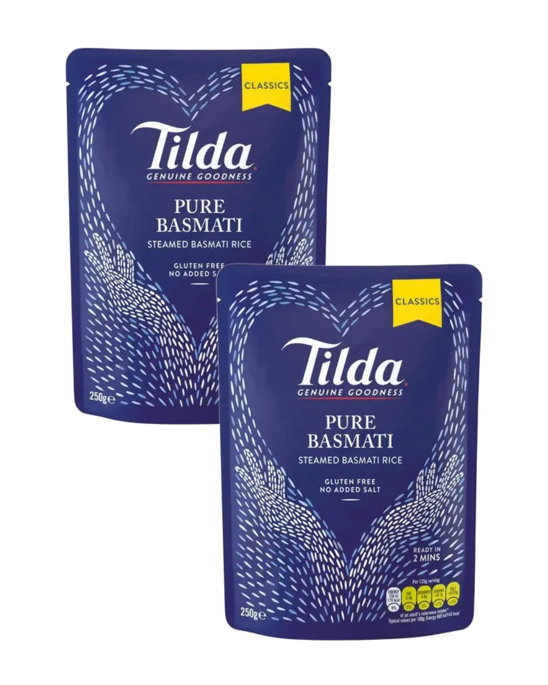 RICE BASMATI PURE MICROWAVE TILDA ( 2 X 250 G ) 