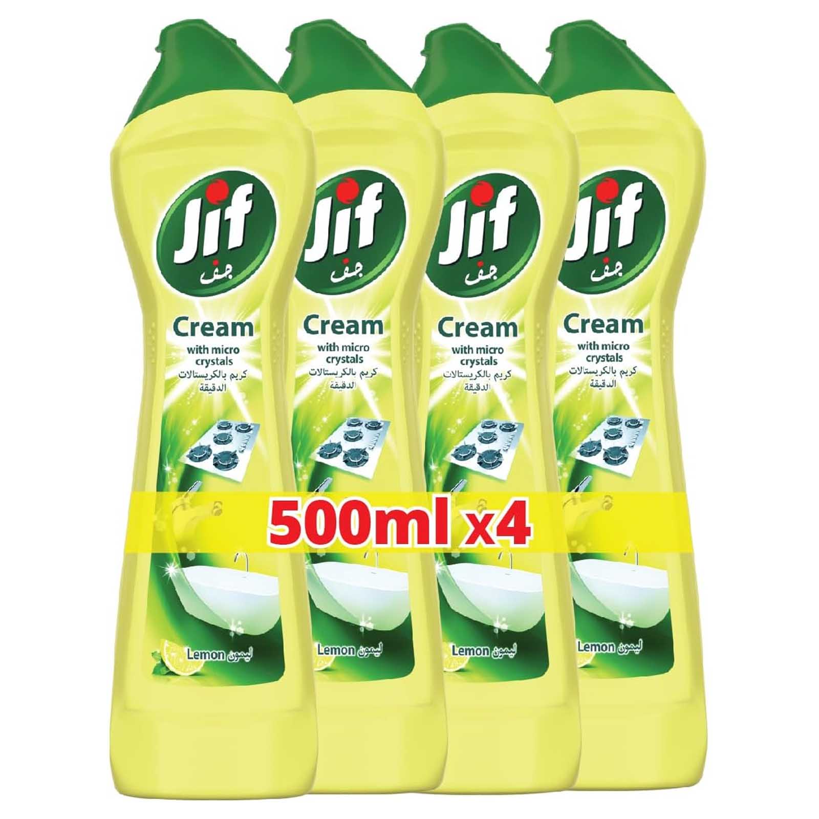  Jif Lemon  Cleaner Cream With Micro Crystals 4 x 500 ml