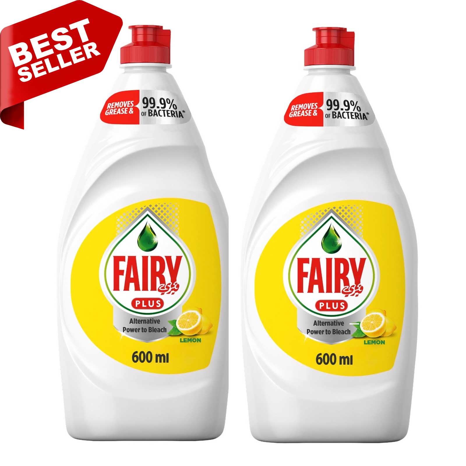 DISHWASHING LIQUID SOAP LEMON FAIRY (2 X 600 ml)