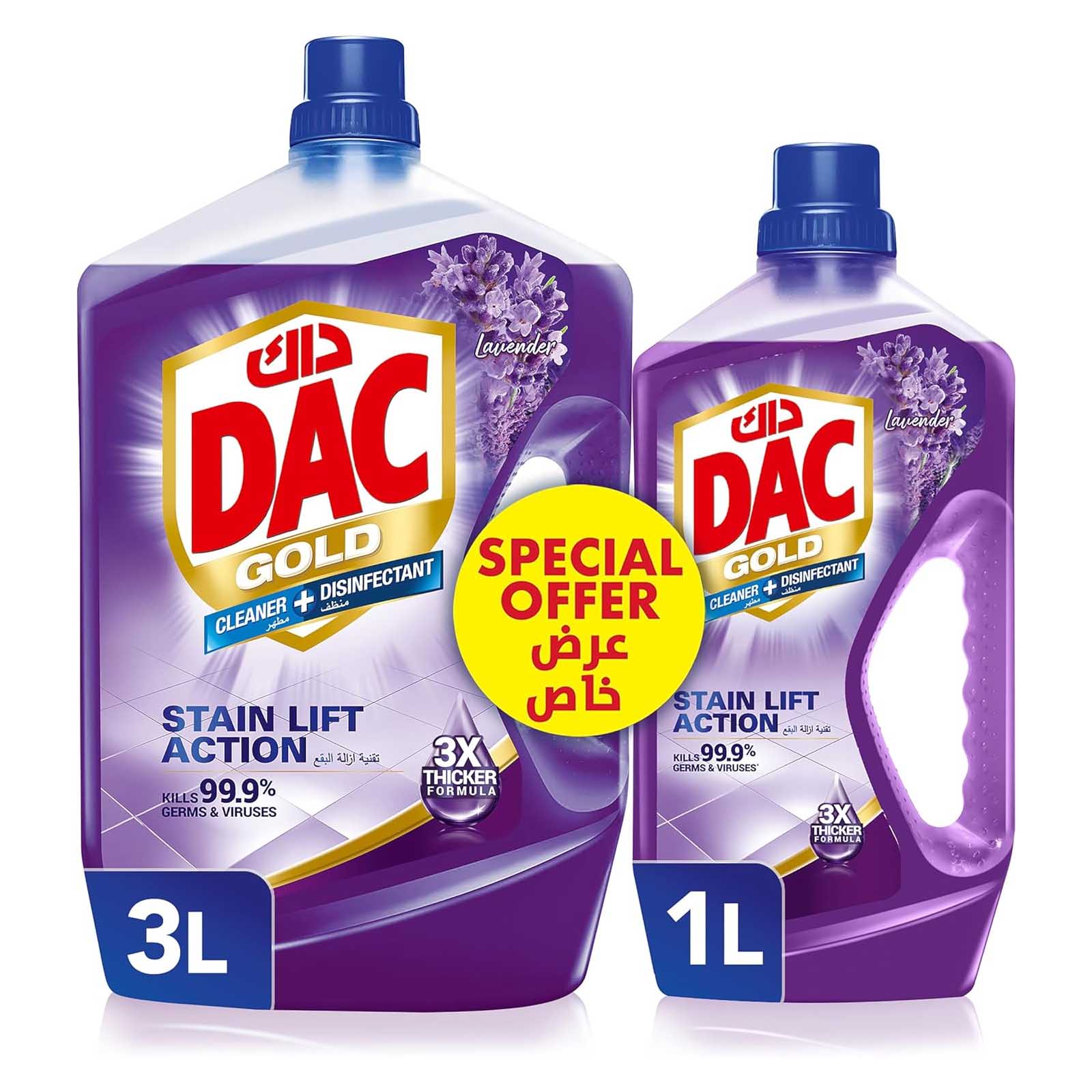 DISINFECTANT MULTI PURPOSE CLEANER LAVENDER GOLD DAC (3L + 1L)