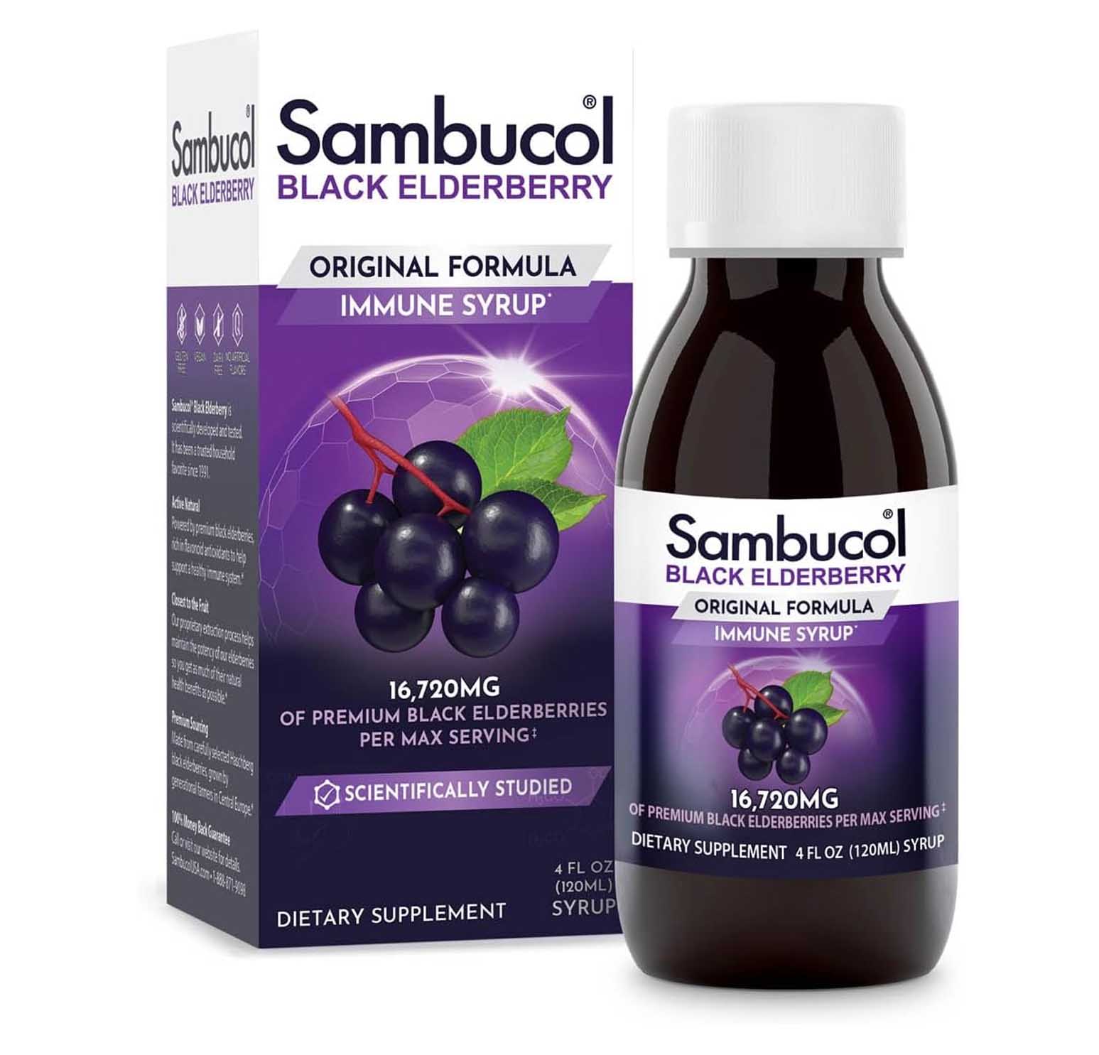 SYRUP ELDERBERRY BLACK SAMBUCOL (120 ml)