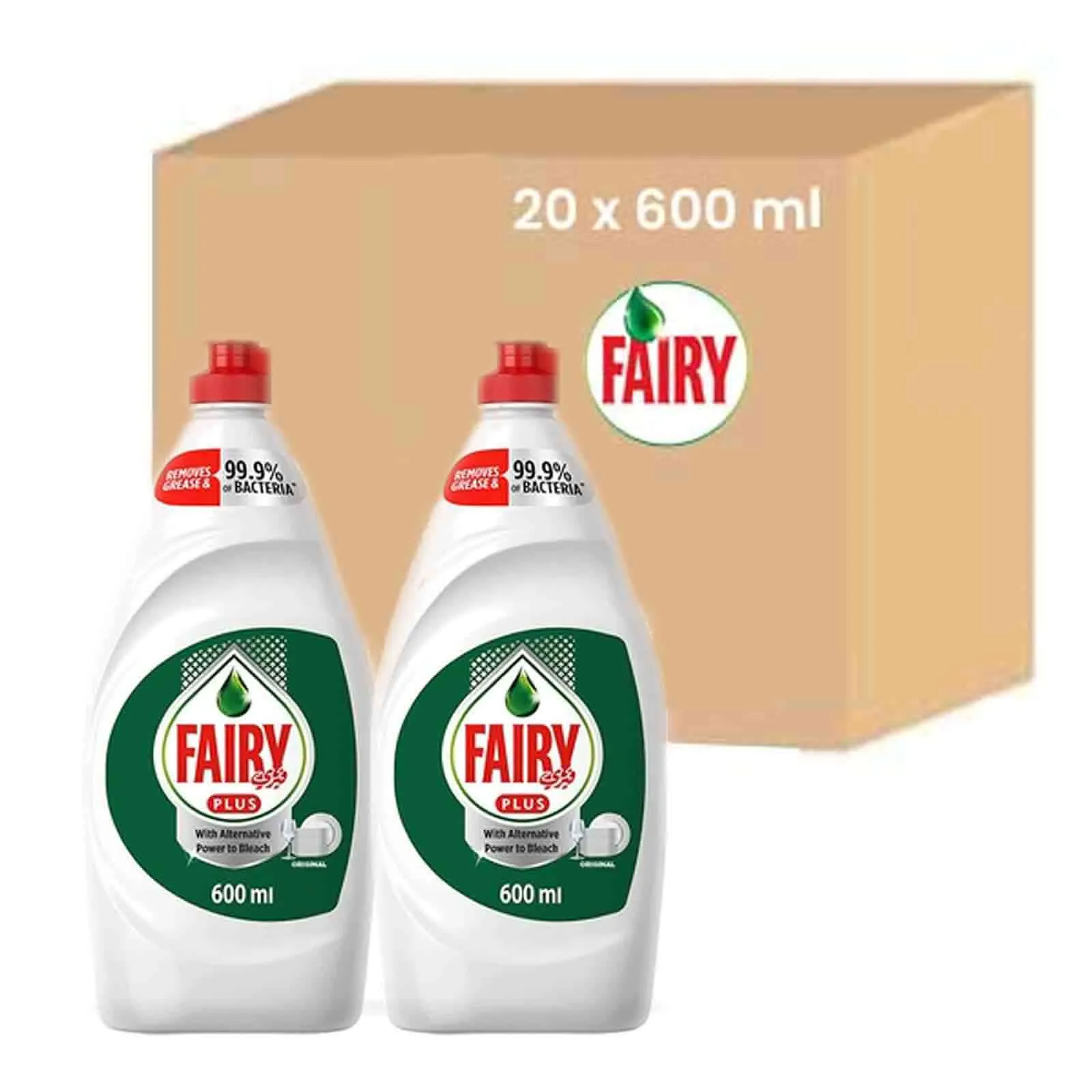 DISHWASHING LIQUID SOAP ORIGINAL ALTERNATE POWER TO BLEACH FAIRY (10x(2x600 ML)) 