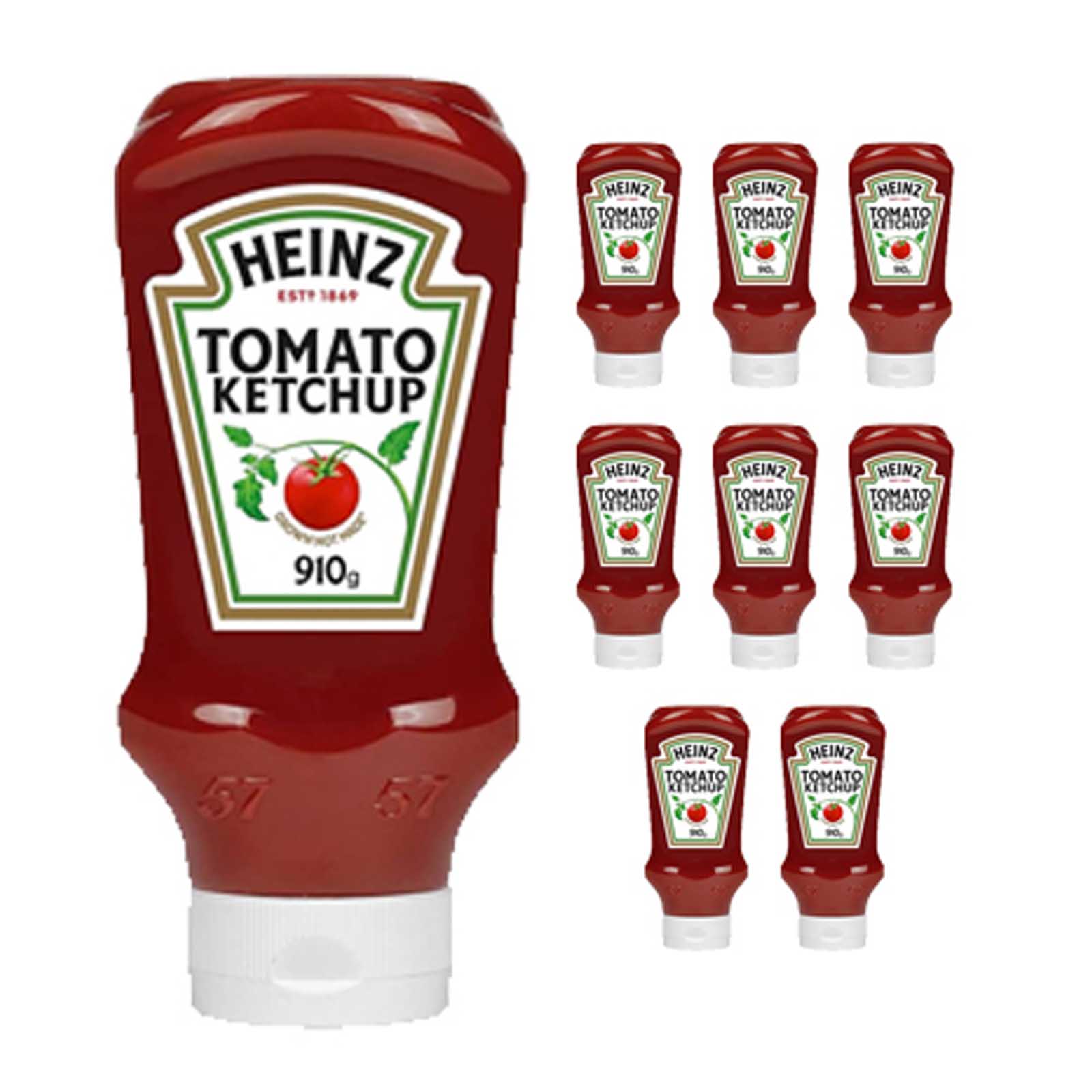 TOMATO KETCHUP TOP DOWN SQUEEZY HEINZ (8 X 910 GM)