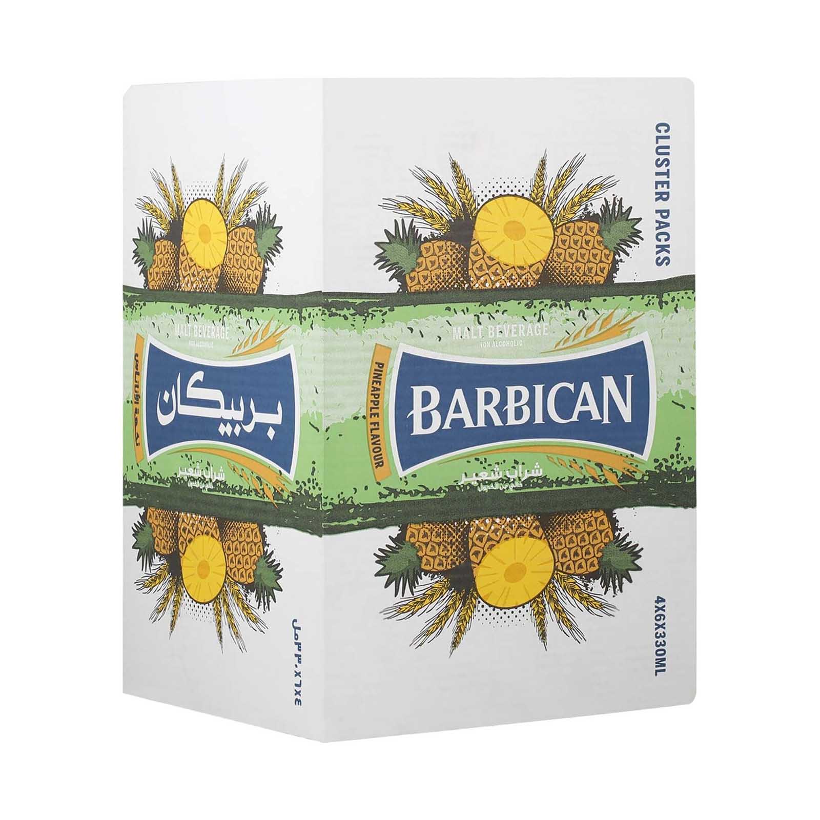 NON ALCOHOLIC BEVERAGE PINEAPPLE BARBICAN (4 X 6 X 330 ML)