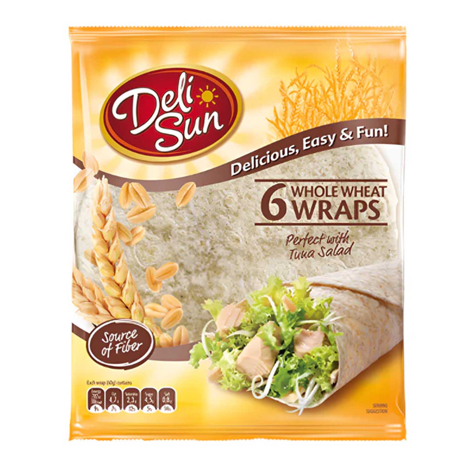 TORTILLA WRAPS WHOLE WHEAT DELI SUN (360 GM)