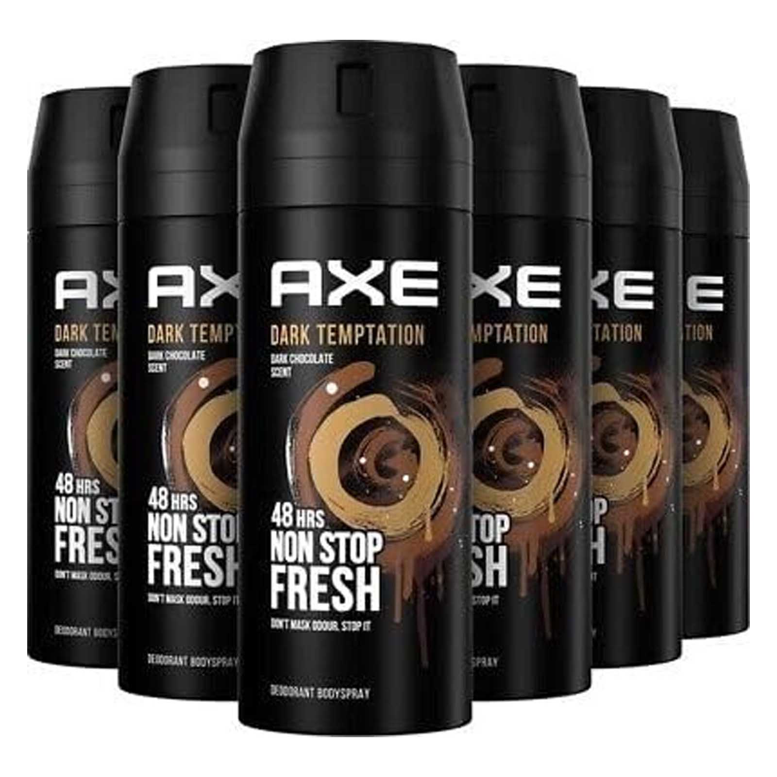  Axe Deodorant Aerosol Men Dark Temptation 6 x 150 ml