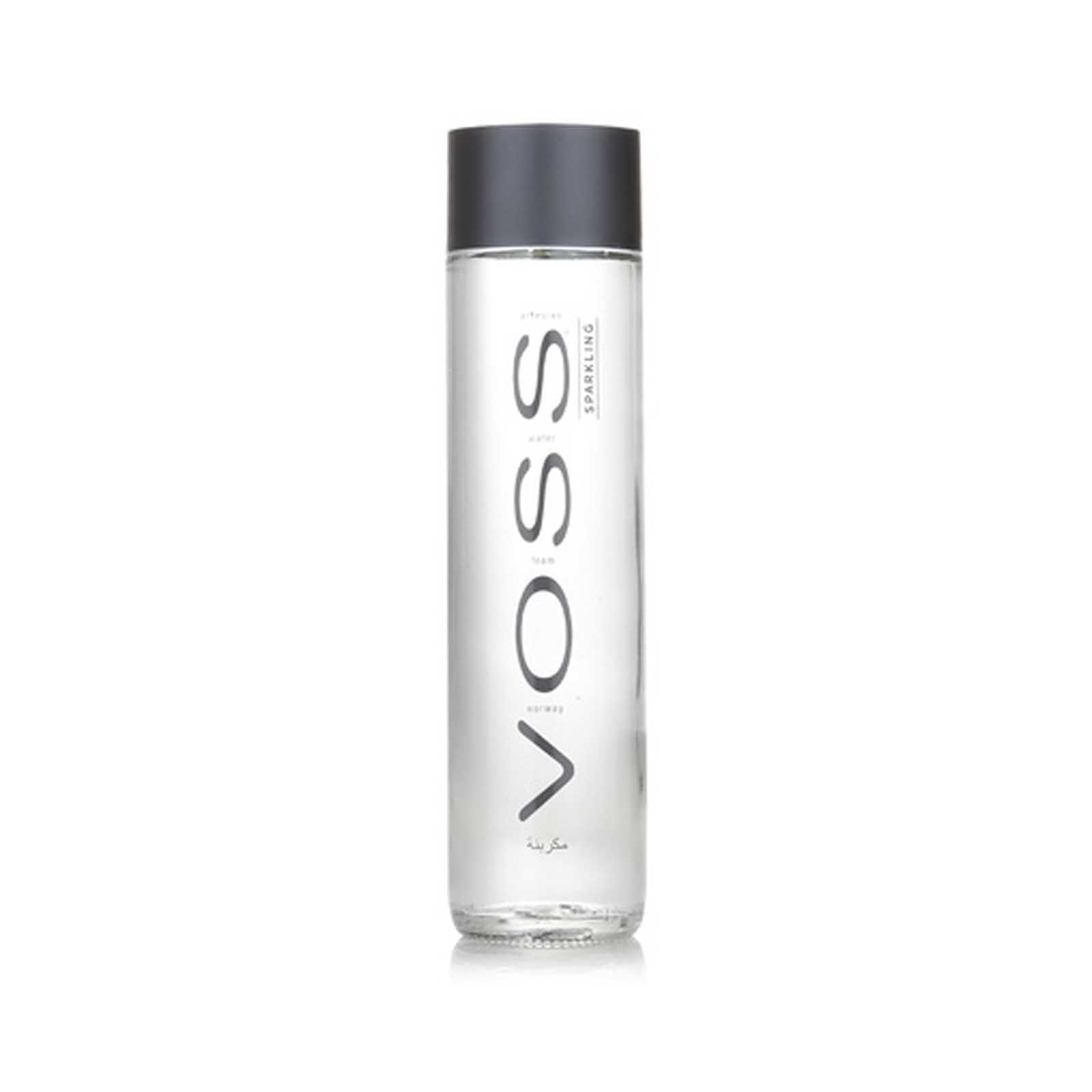 WATER SPARKLING GLASS BOTTLE VOSS (375 ml)