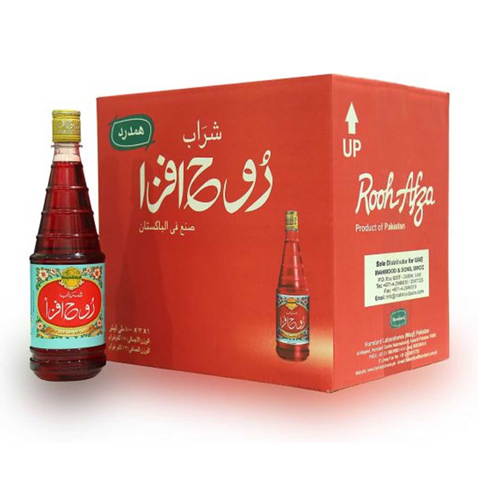 SYRUP ROOH AFZA HAMDARD ( 12 X 800 ML )