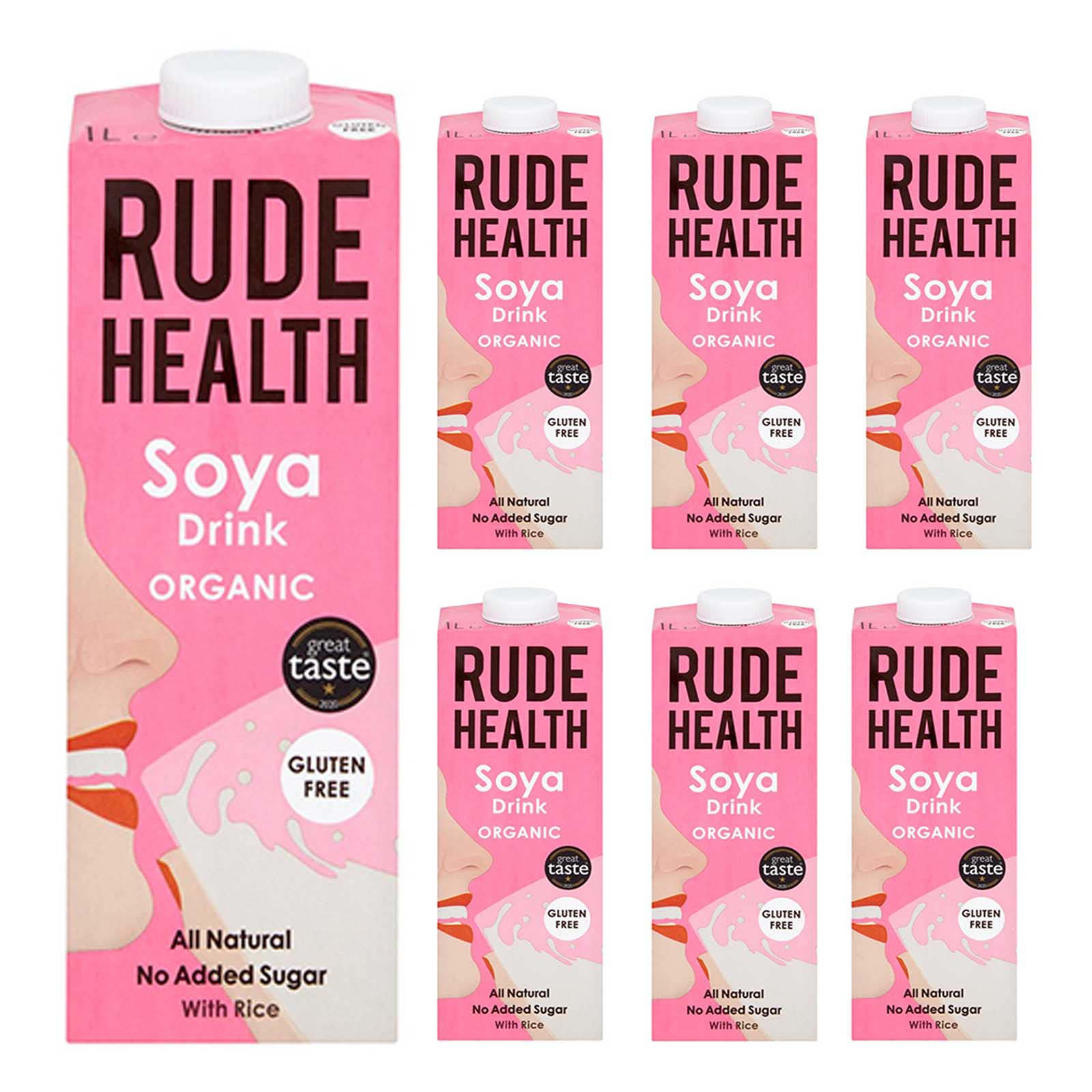 MILK SOYA DRINK ORGANIC RUDE HEALTH ( 6 X 1 LTR )