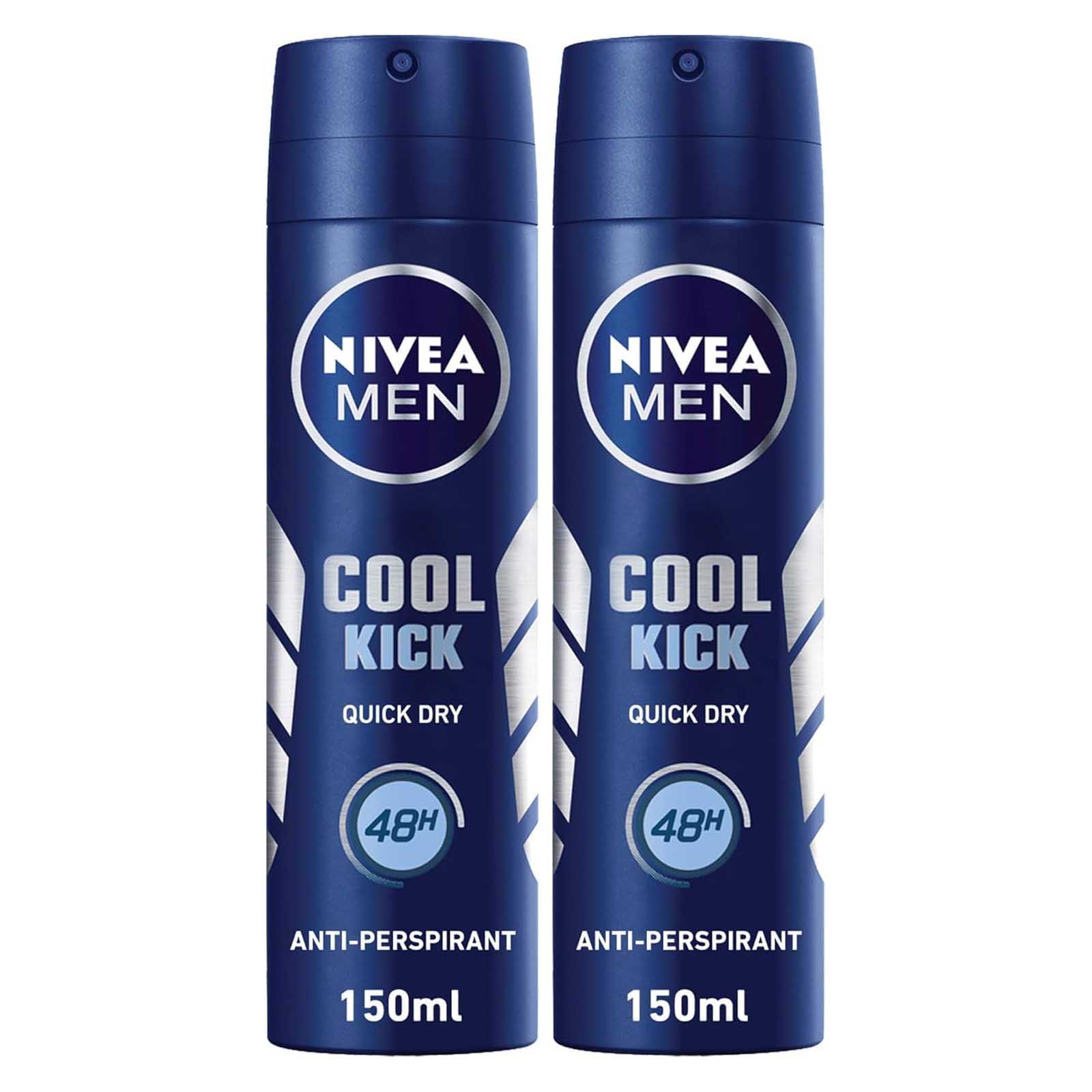 DEODORANT SPRAY ANTIPERS COOL KICK MEN NIVEA (2 X 150 ML)