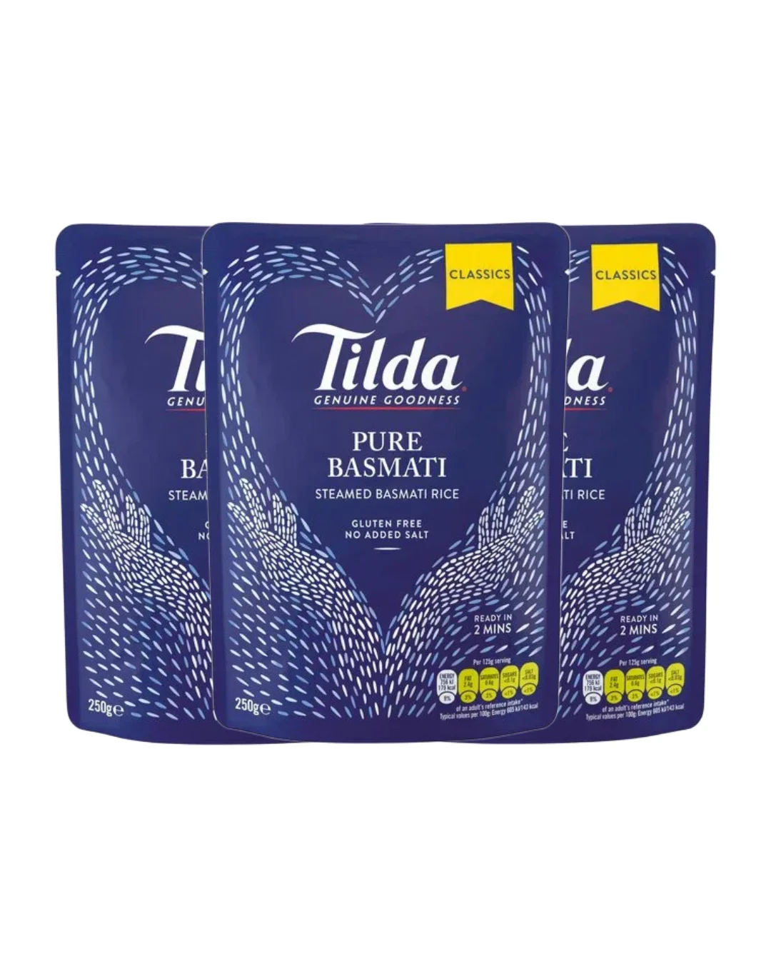 RICE BASMATI PURE MICROWAVE TILDA ( 3 X 250 G ) 