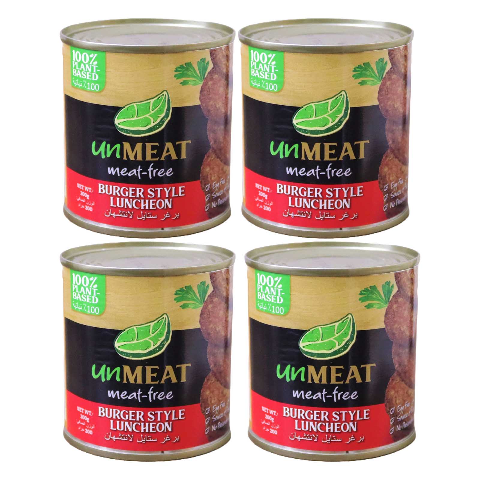 MEAT FREE BURGER STYLE LUNCHEON MEAT UNMEAT ( 4 X 200 GM )