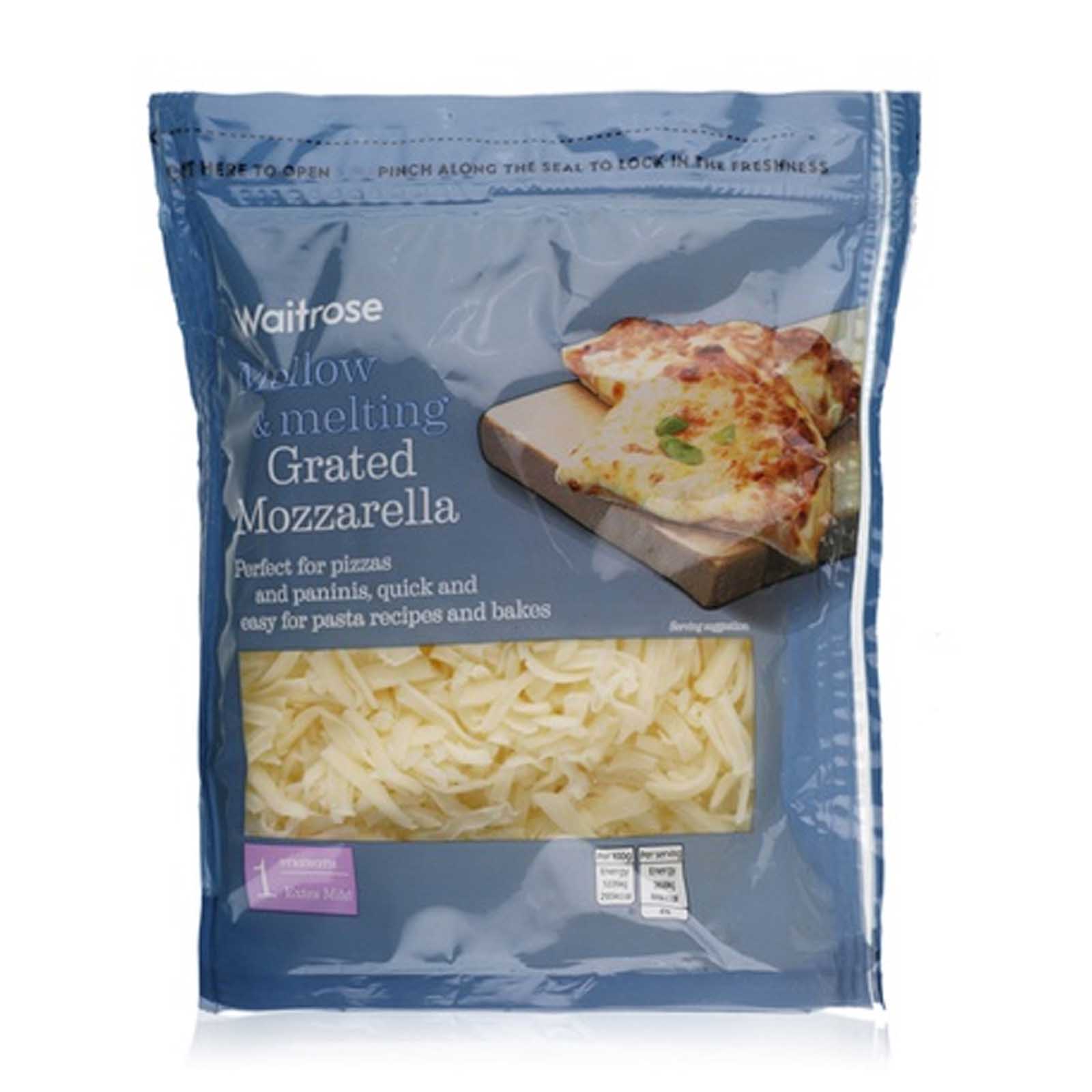 CHEESE MOZZARELLA GRATED WAITROSE ( 250 GM )