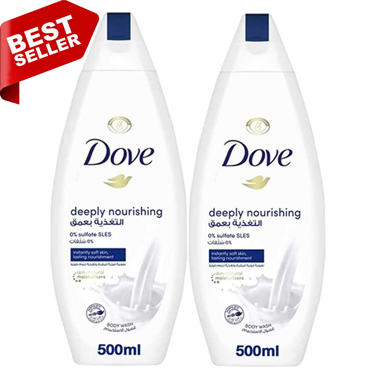 BODY WASH DEEPLY NOURISHING DOVE (2 X 500 ml )