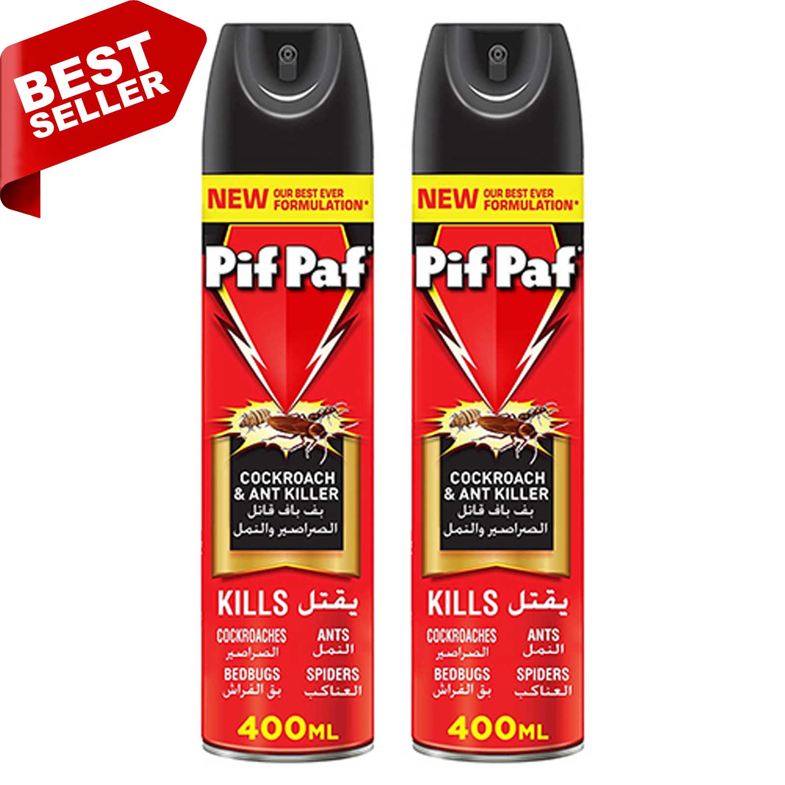 COCKROACH & ANT KILLER BLACK PIF PAF ( 2 X 400 ml )