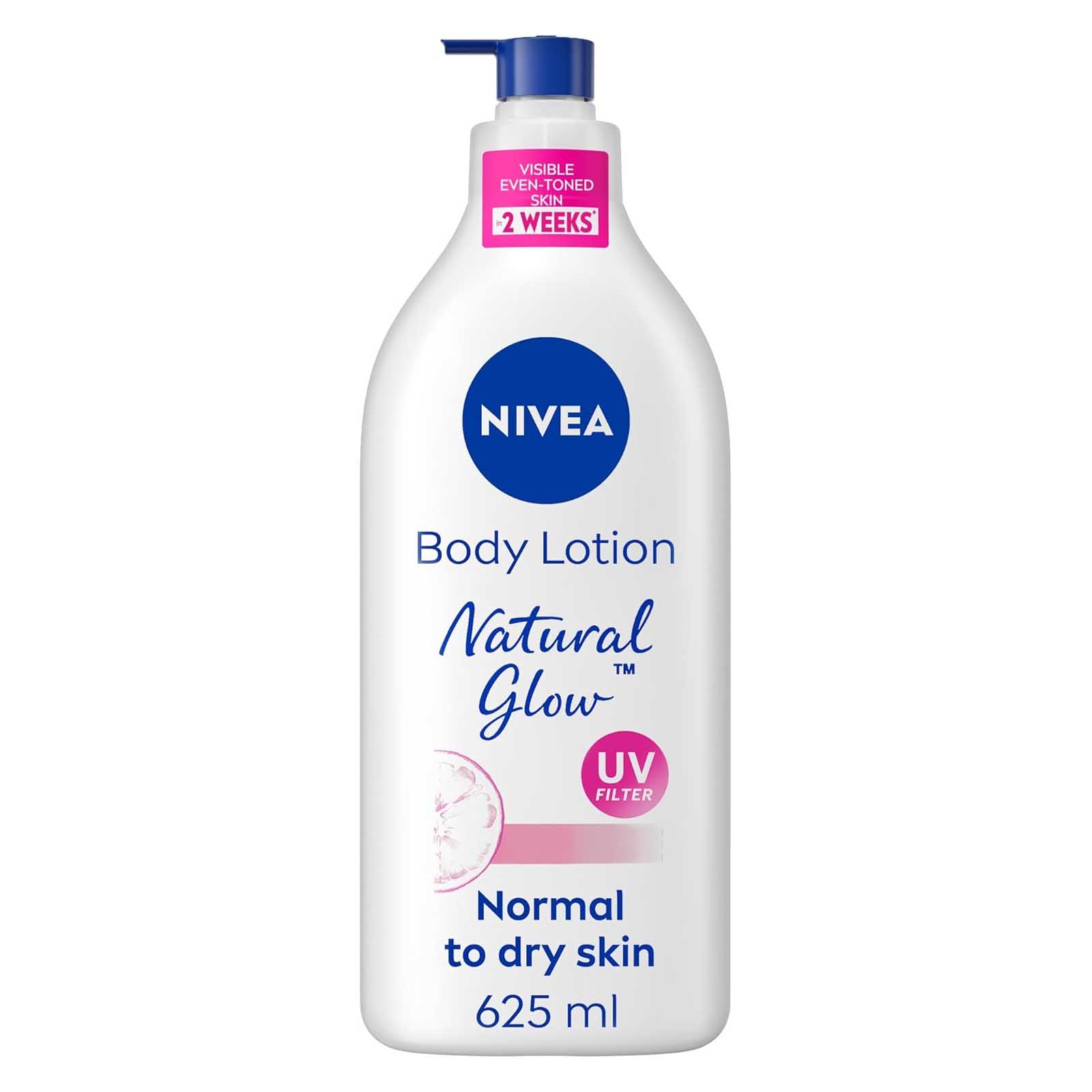  Nivea  Body Lotion for Normal to Dry Skin Natural Glow  with Vitamin C and UV Filter  Moisturizes and Evens Skin Tone 625 ml