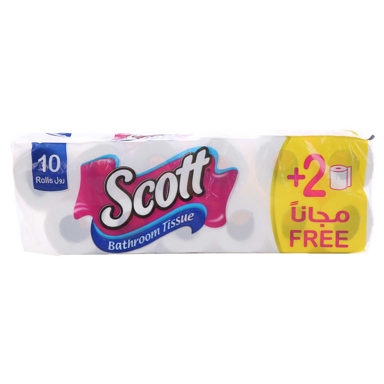 TOILET PAPER 2 PLY SCOTT ( 10 + 2 ROLLS )