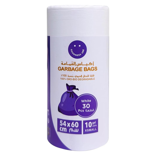  Goodness Garbage Bag Oxo Biodegradable 10 G - 54 x 60 Cm Wte Roll ( 30 Pcs )
