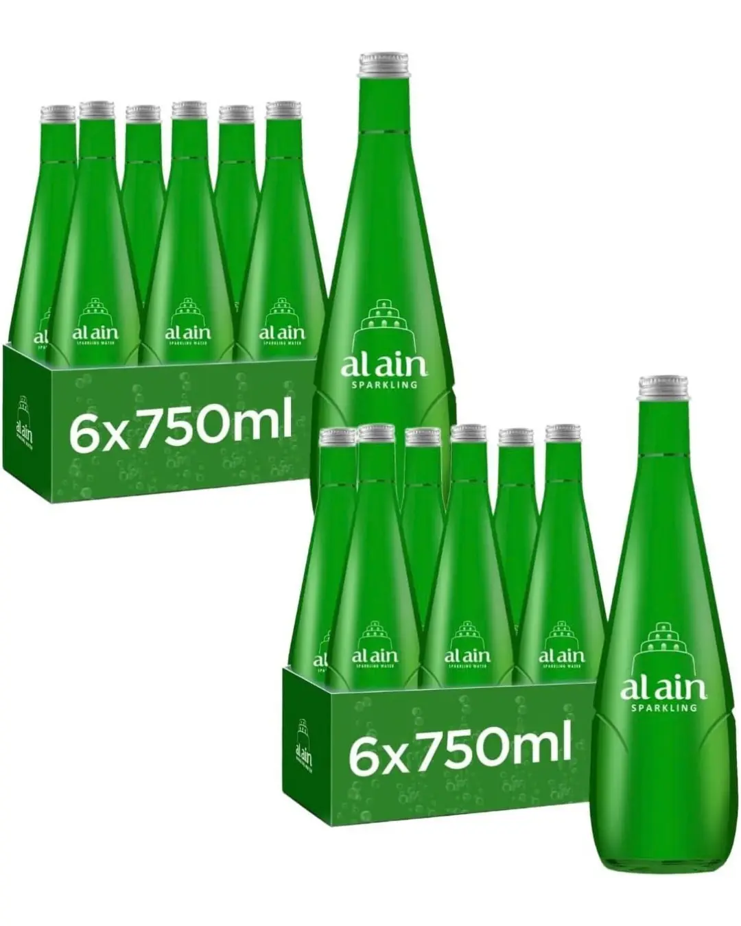 WATER SPARKLING GLASS BOTTLE AL AIN ( 2 X 6 X 750 ML )