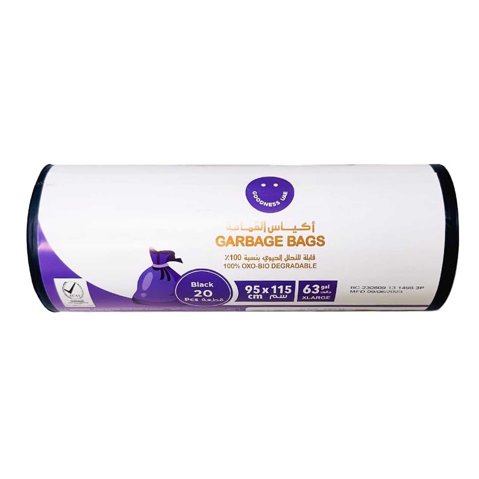 GARBAGE BAG OXO BIO DEGRADABLE 63G- 95 X 115 CM BLK ROLL GOODNESS ( 20 PCS )