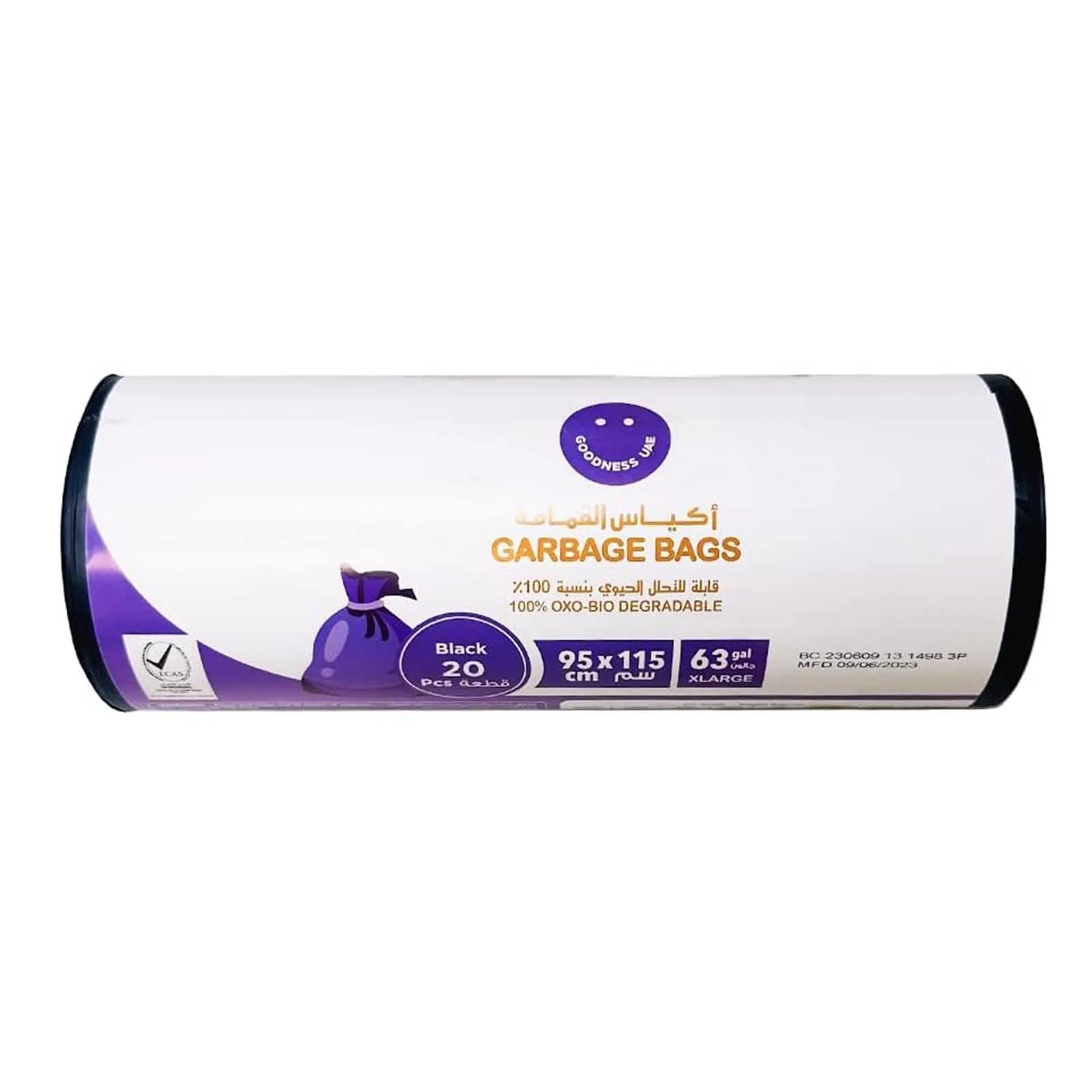 GARBAGE BAG OXO BIO DEGRADABLE 63G- 95 X 115 CM BLK ROLL GOODNESS ( 20 PCS )