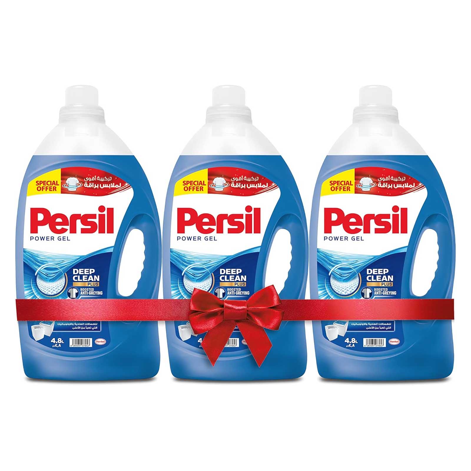 LAUNDRY LIQUID POWER GEL TOP LOAD PERSIL (3 X 4.8 LTR)
