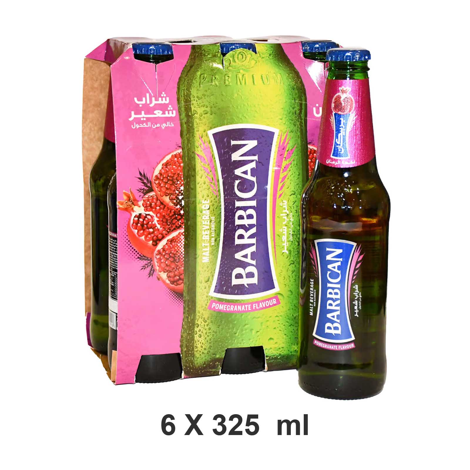 NON ALCOHOLIC BEVERAGE POMEGRANATE BARBICAN ( 6 X 325 ML )