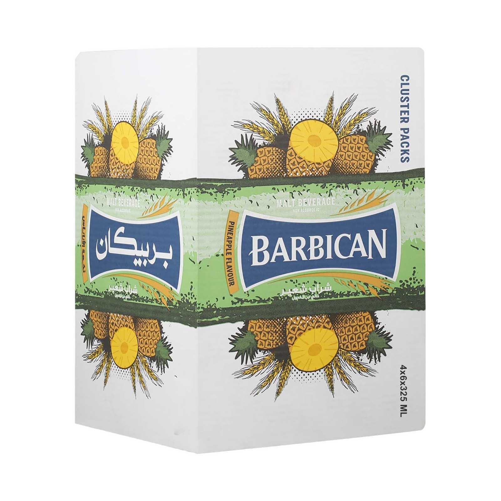 NON ALCHOHOLIC BEVERAGE PINEAPPLE BARBICAN ( 4 X 6 X 325 ML )