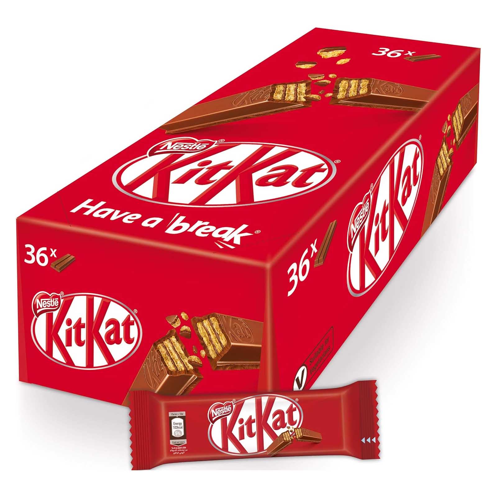 Nestle Four Finger Kit Kat Chocolate  36 x 17.7 g