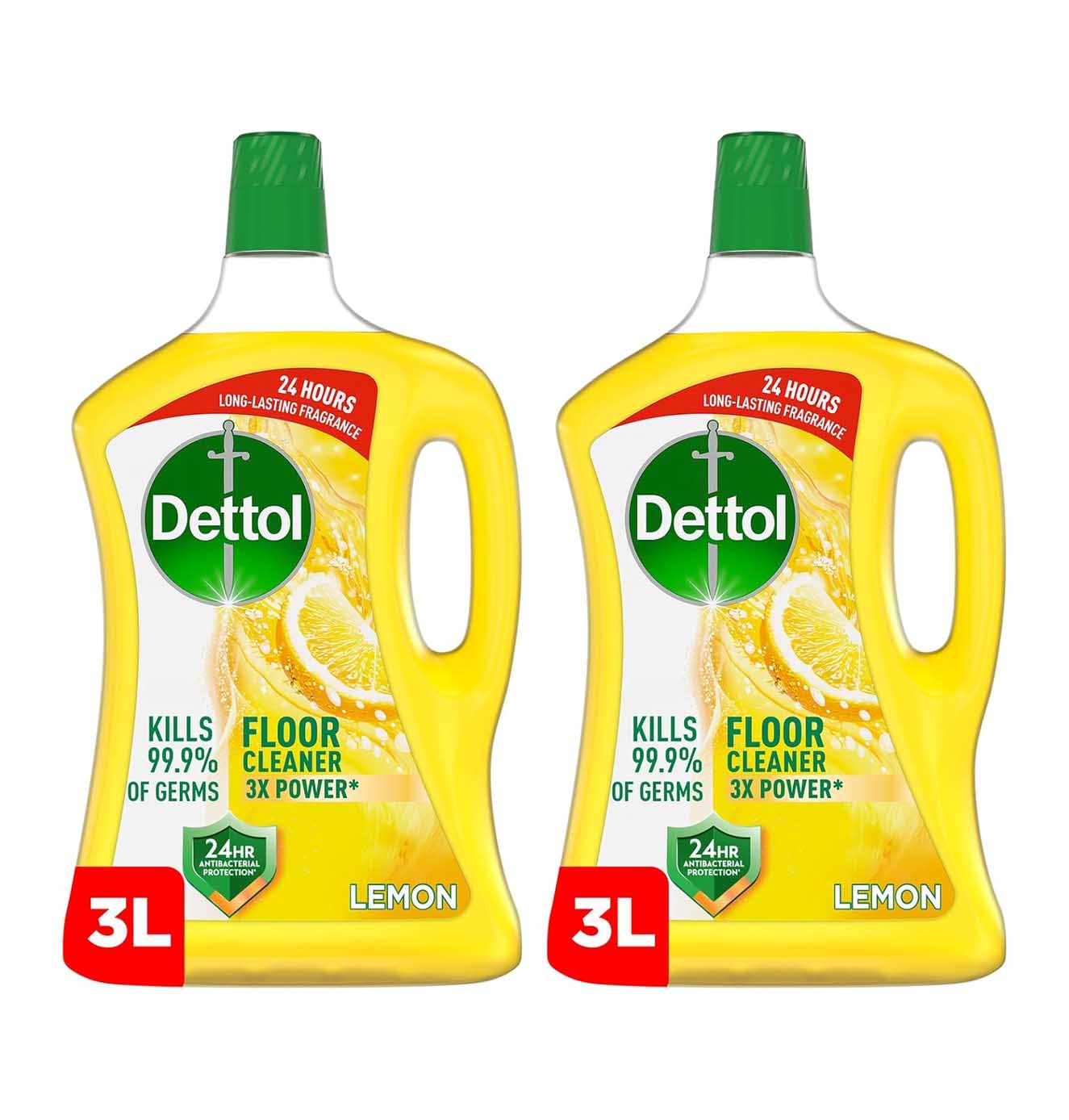 FLOOR CLEANER ANTIBACTERIAL POWER 3X LEMON DETTOL ( 2 X 3 LTR )