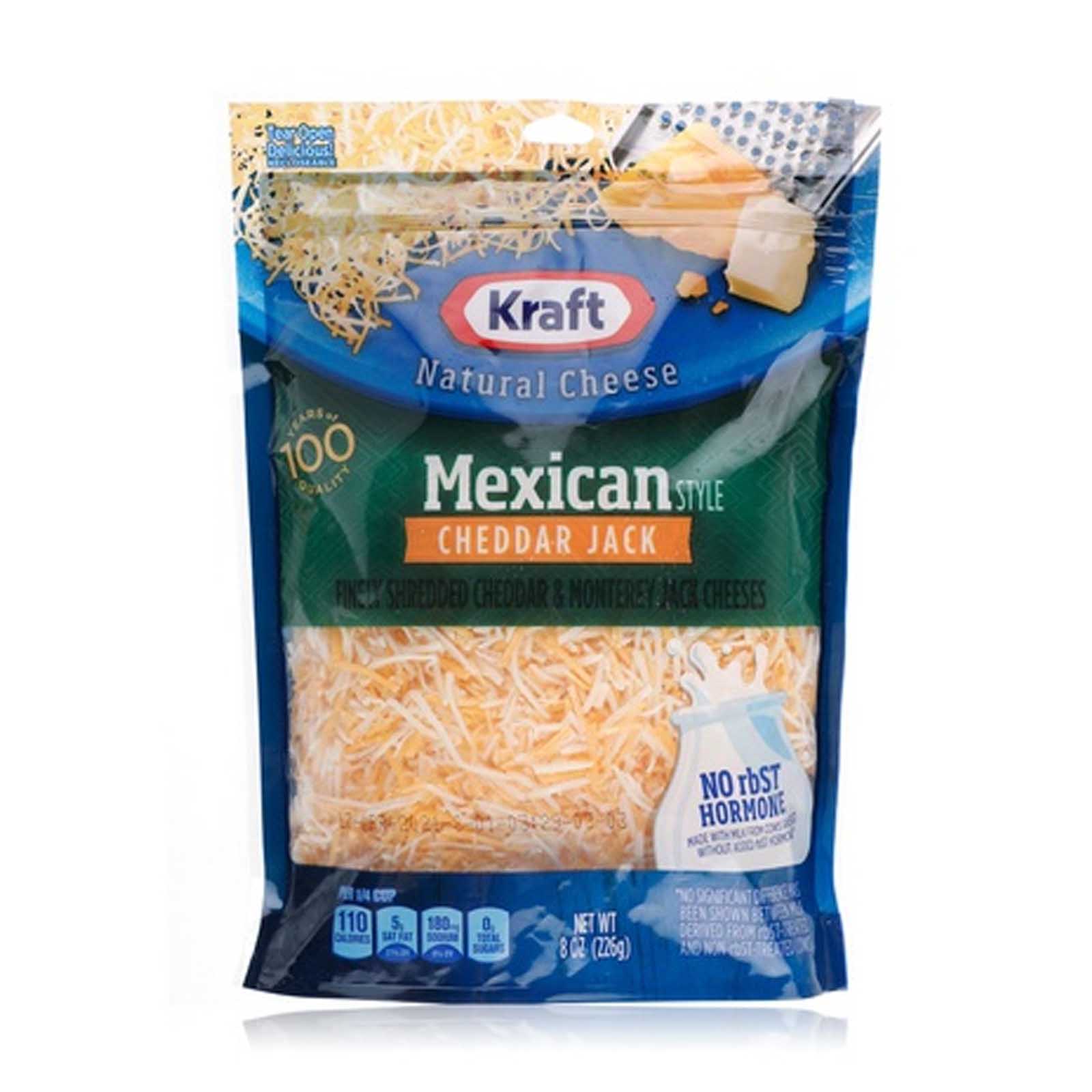  Kraft Mexican Shredded Cheddar Jack Style Cheese 226 g