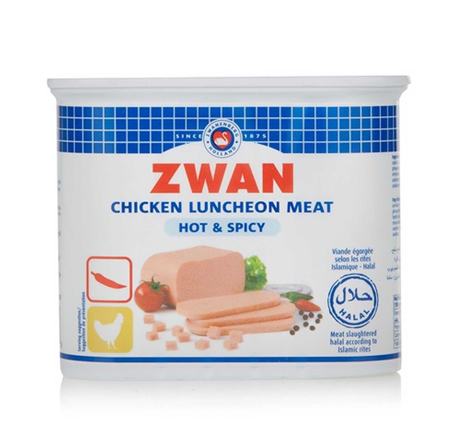 LUNCHEON MEAT CHICKEN HOT & SPICY ZWAN ( 340 gm )