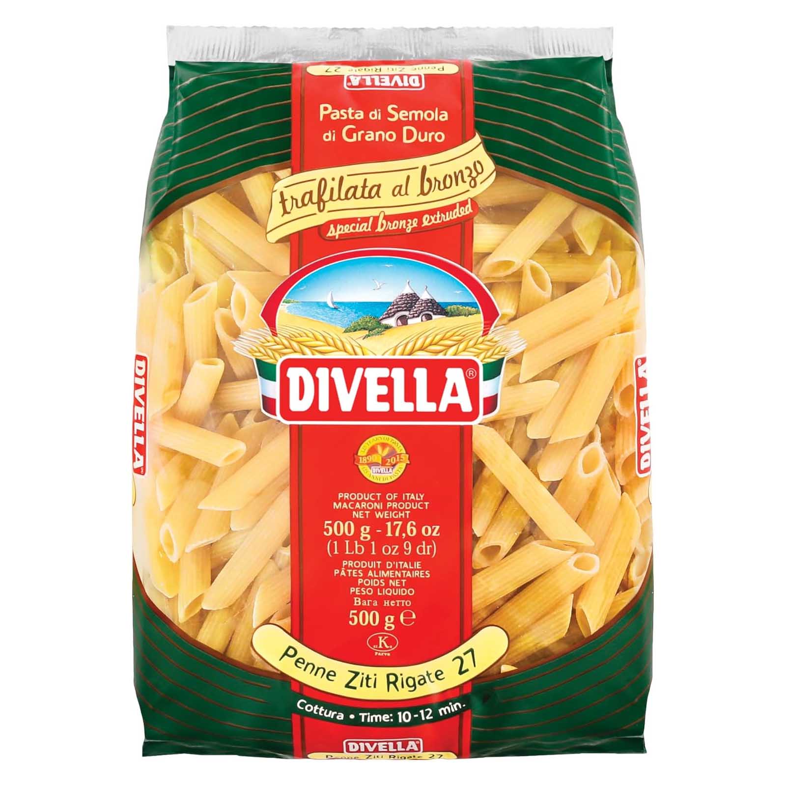 PASTA PENNE ZITI RIGATE 27 DIVELLA ( 500 GM )