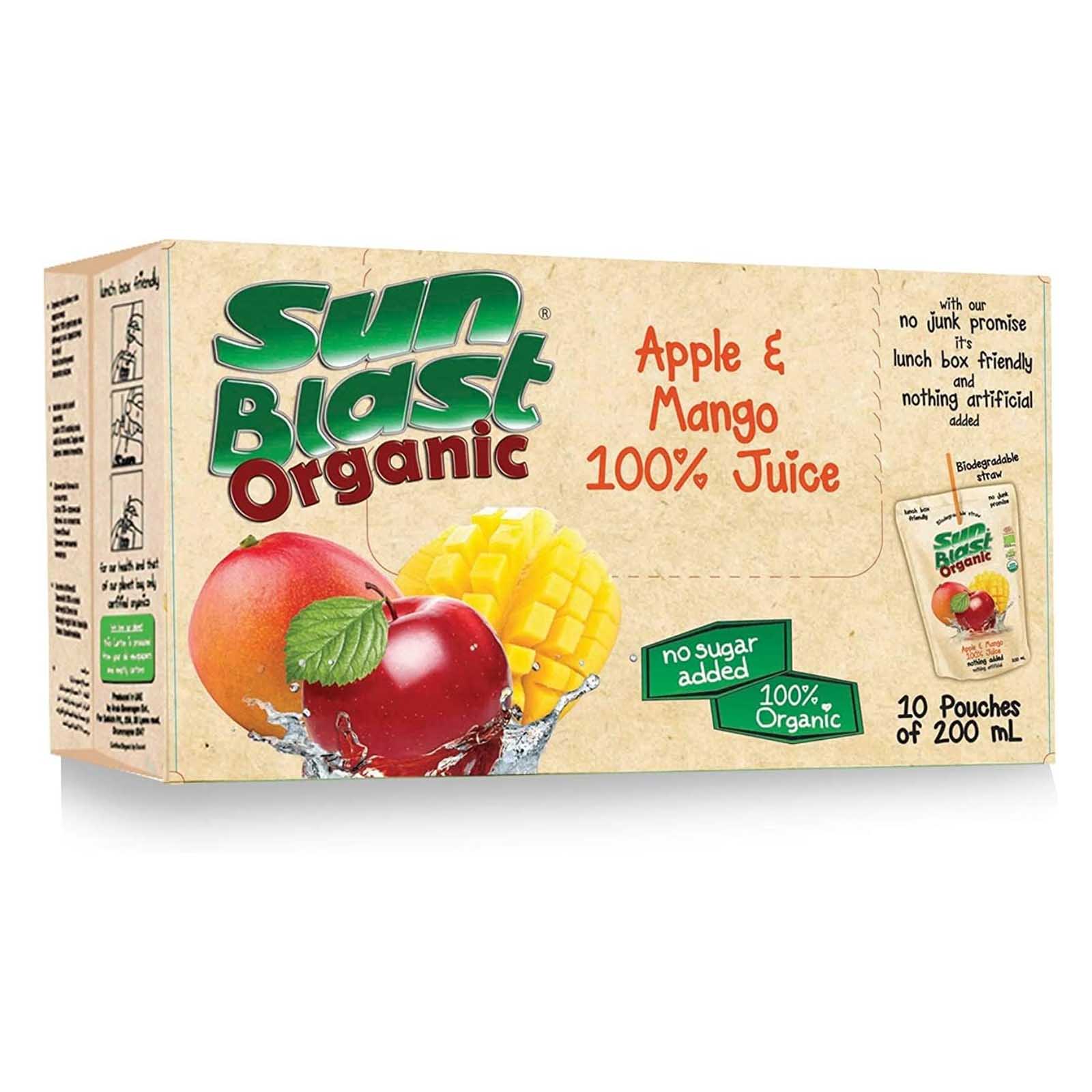 JUICE ORGANIC APPLE & MANGO SUN BLAST ( 10 X 200 ML )