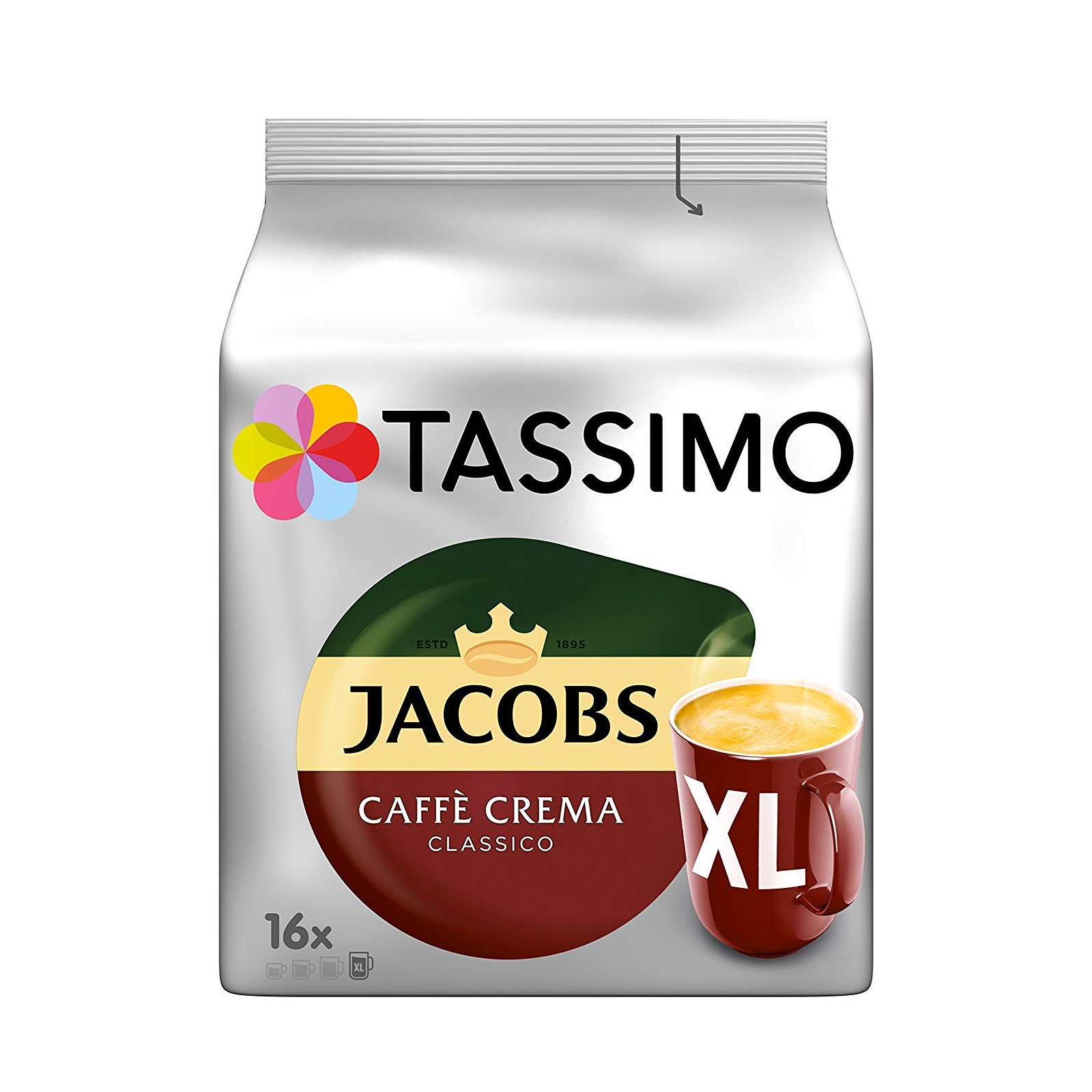 CAFFE CREMA CLASSICO XL JACOBS ( 16 X 8.3 GM )