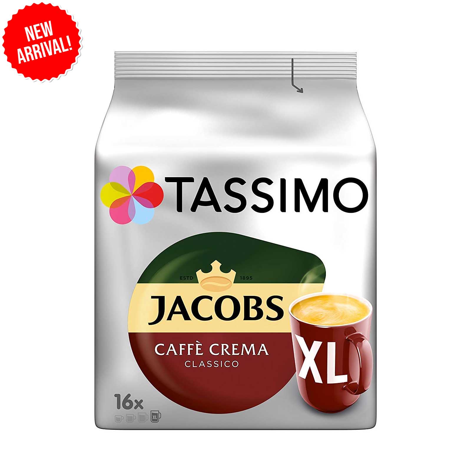 CAFFE CREMA CLASSICO XL JACOBS ( 16 X 8.3 GM )