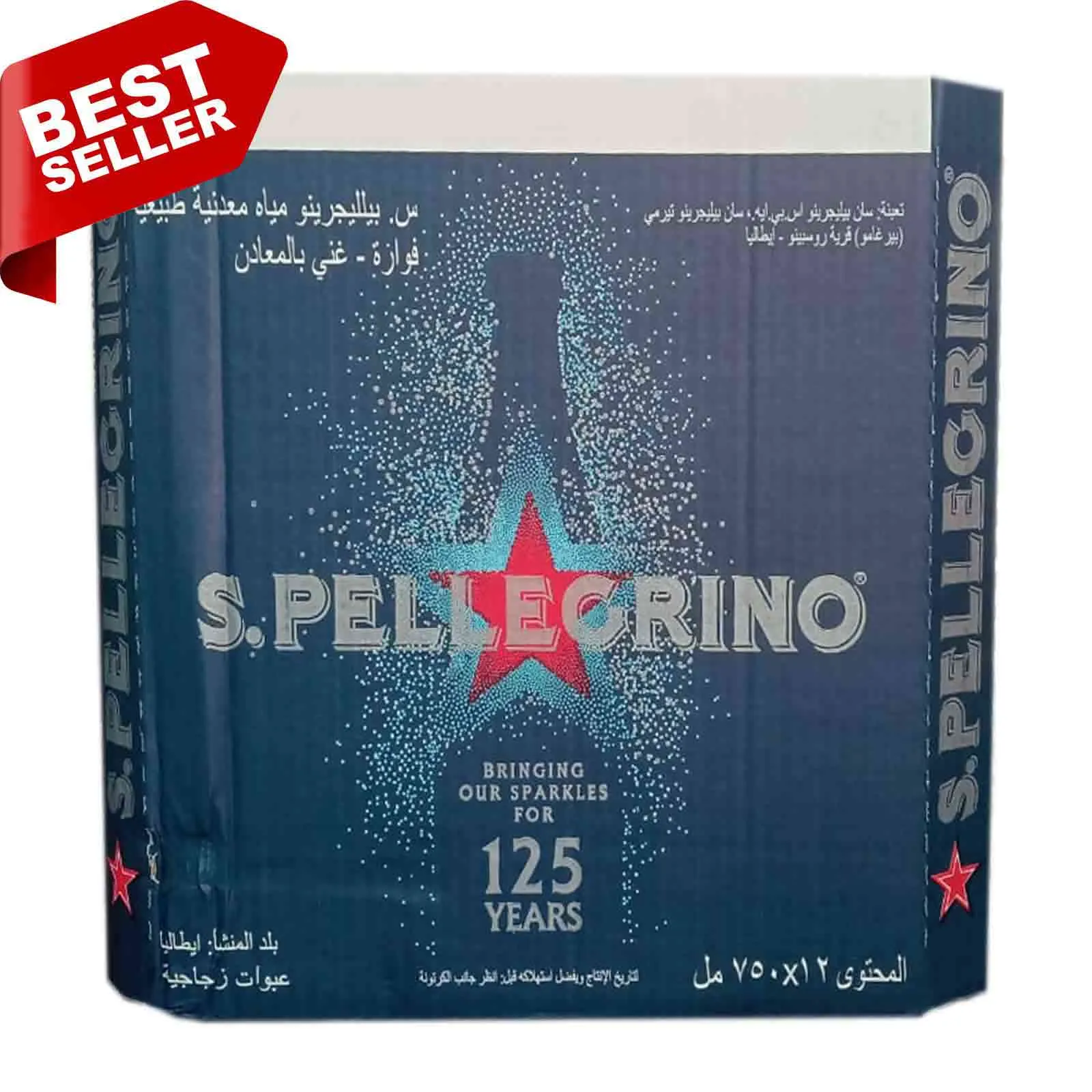  San Pellegrino Sparkling Water in Glass Bottle 12 x 750 ml