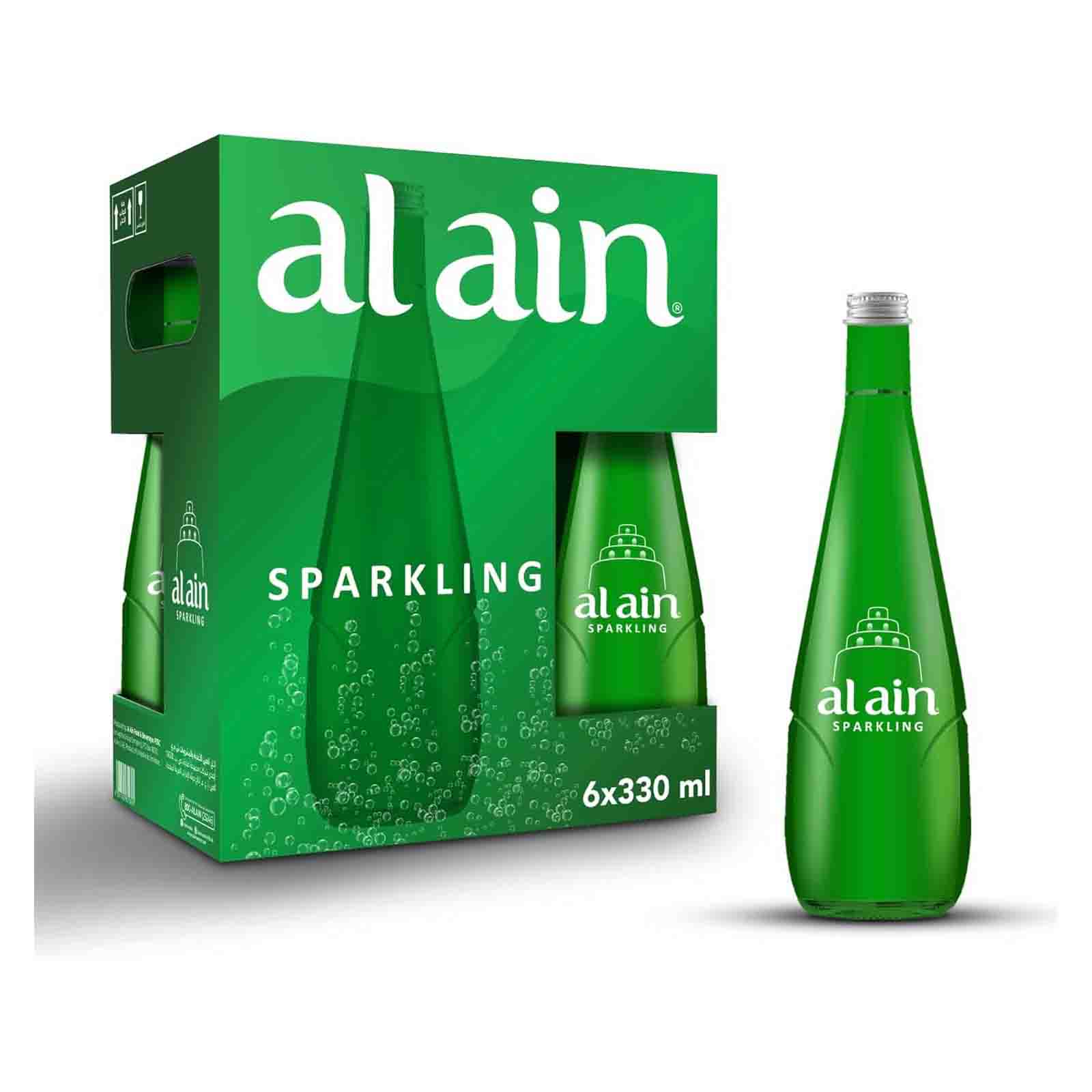 WATER SPARKLING GLASS BOTTLE AL AIN ( 6 X 330 ML )