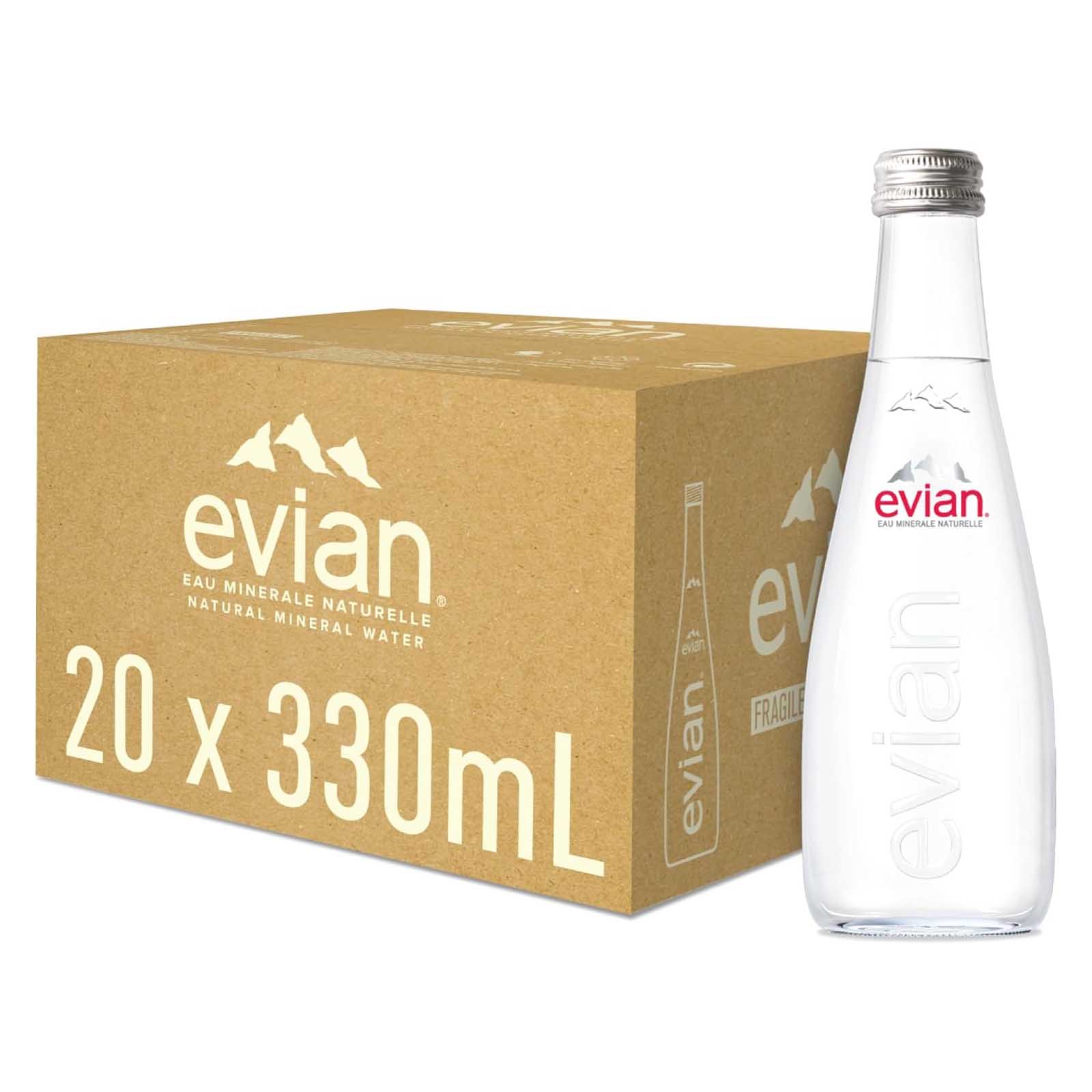 WATER GLASS BOTTLE EVIAN ( 20 X 330 ML )