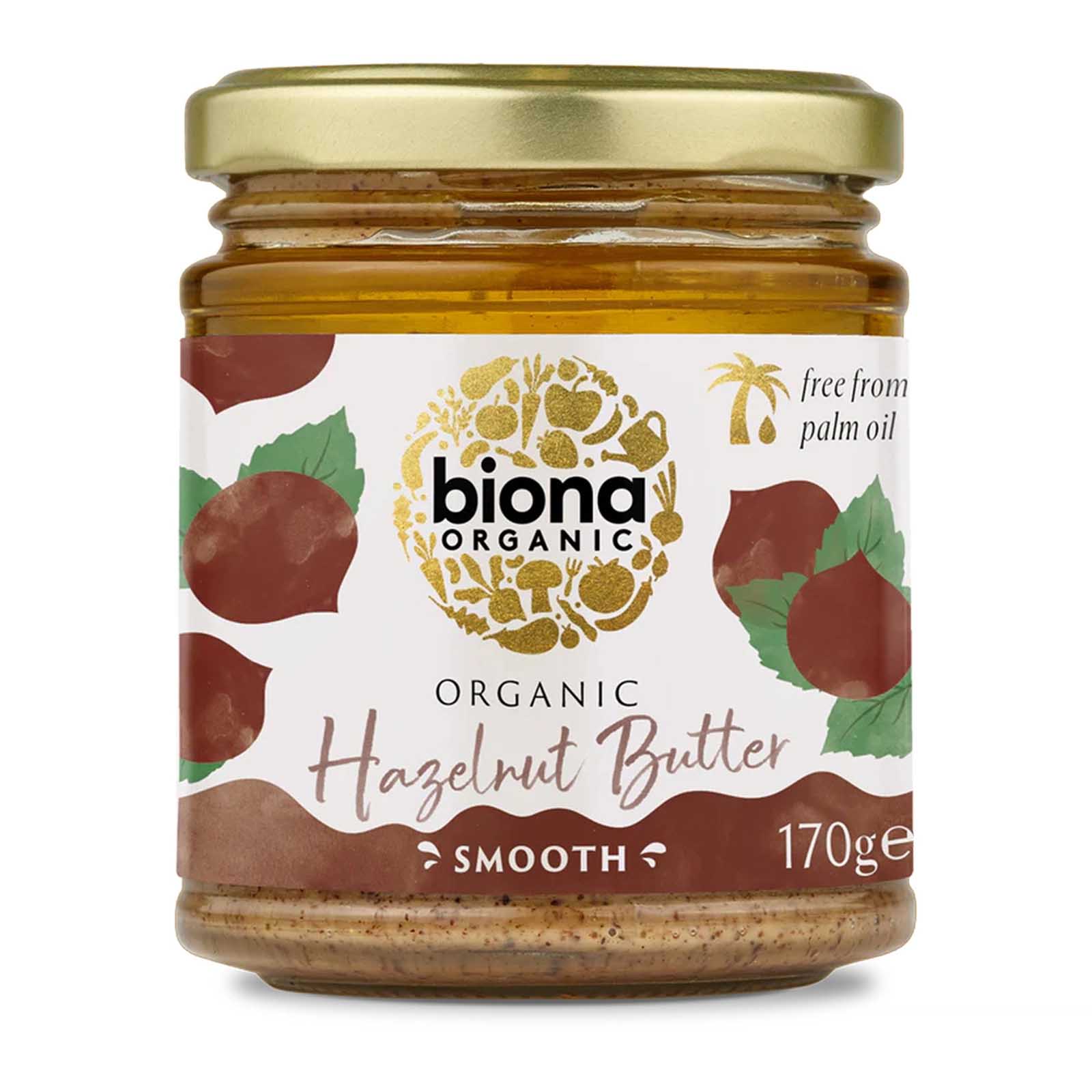 HAZELNUT BUTTER SMOOTH ORGANIC BIONA ( 170 GM )