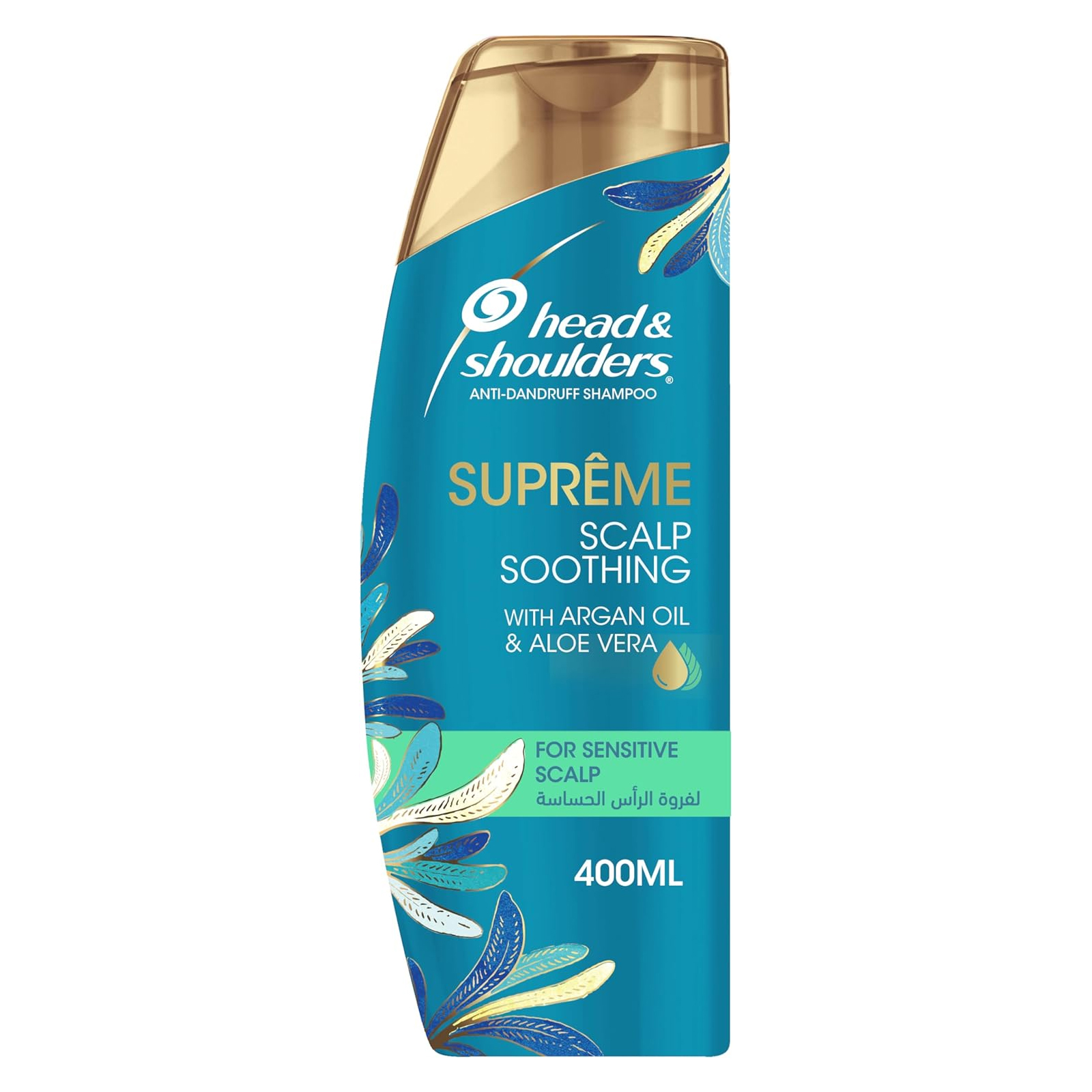  Head & Shoulders Supreme Anti-Dandruff Shampoo With Argan Oil And Aloe Vera For Sensitive Scalp Soothing, 400ml